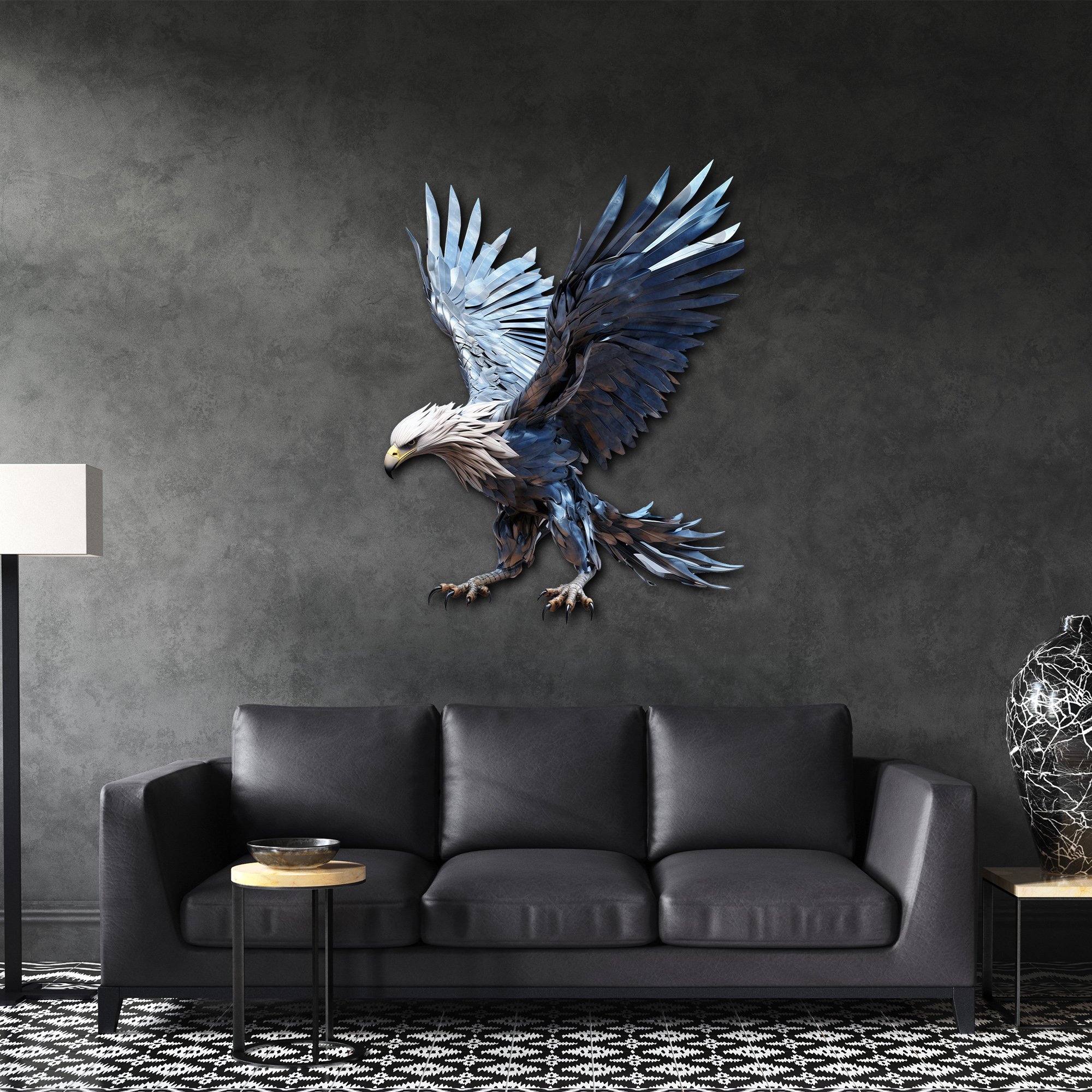 Mavi Kartal Metal Tablo