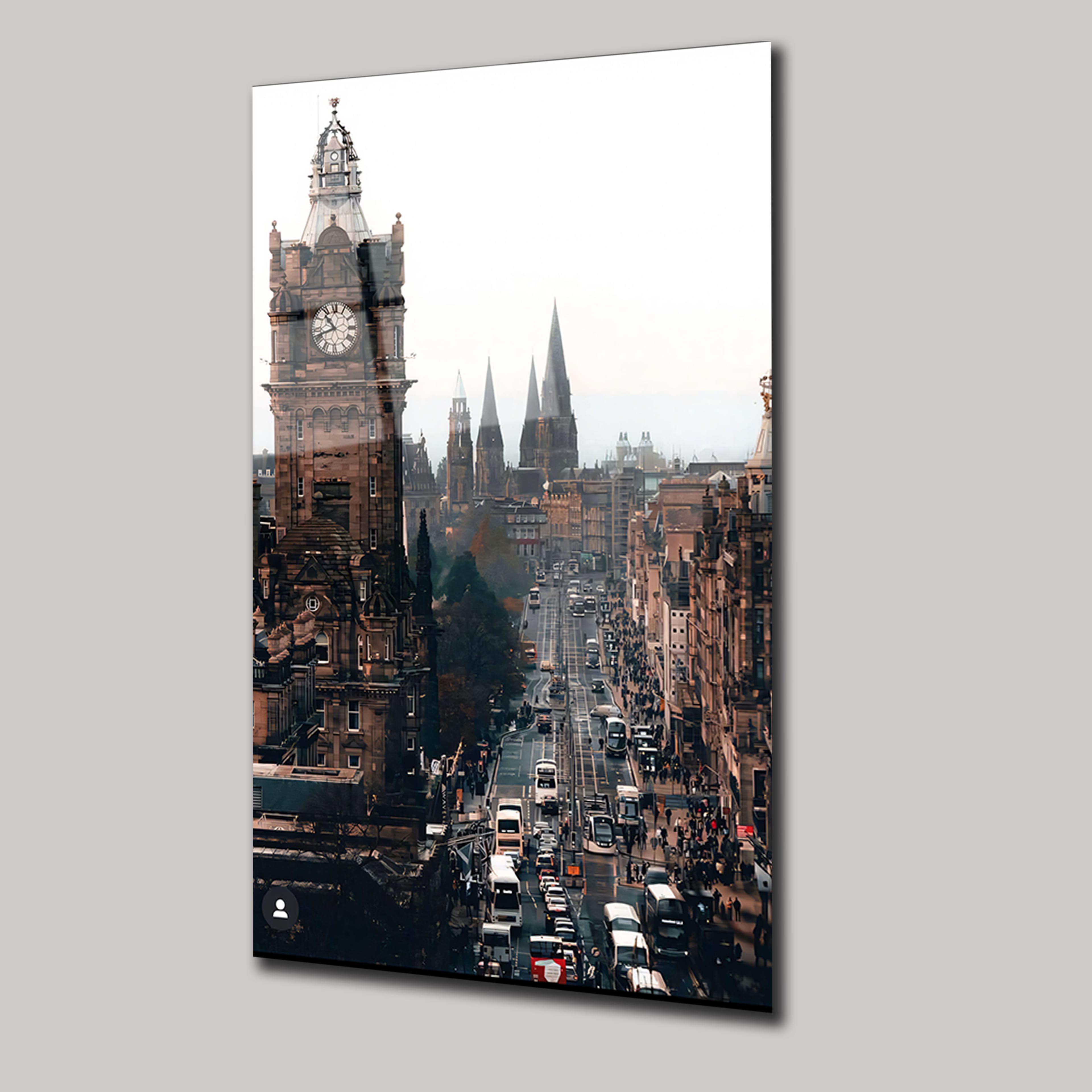 KUZEY MASALI İSKOÇYA EDINBURGH - CAM TABLO - DEG0292