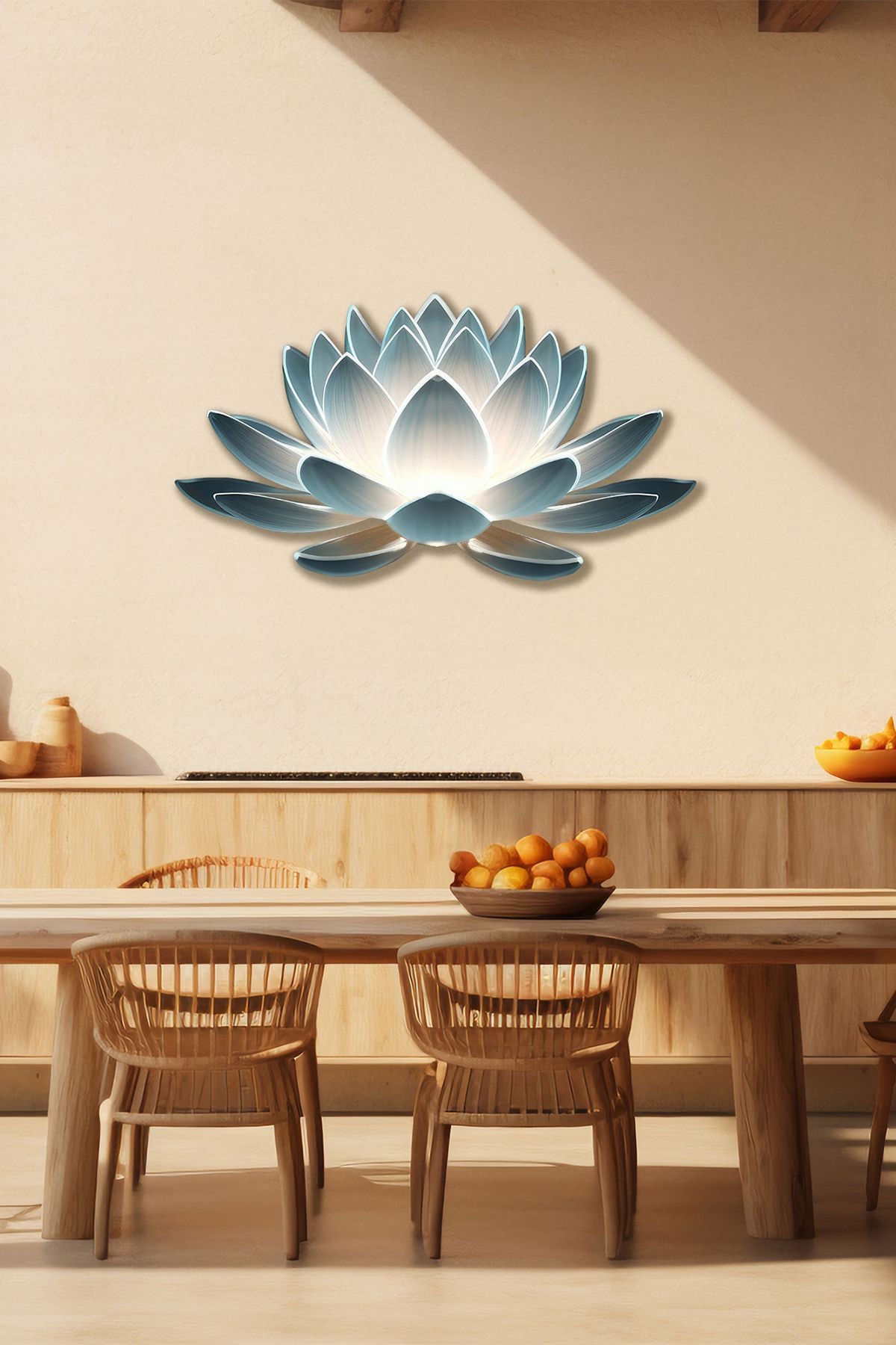 Lotus Çiçeği Metal Tablosu