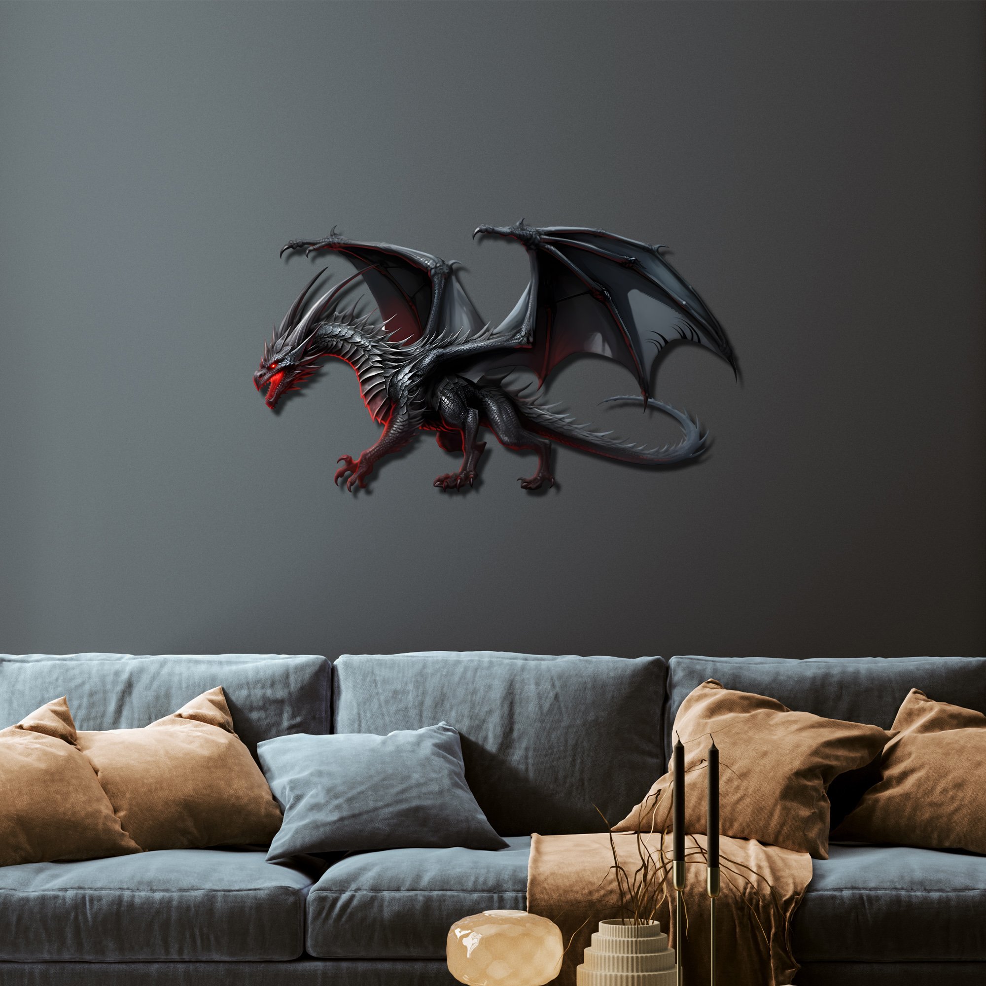 Sazakan Ejderhası Metal Tablo