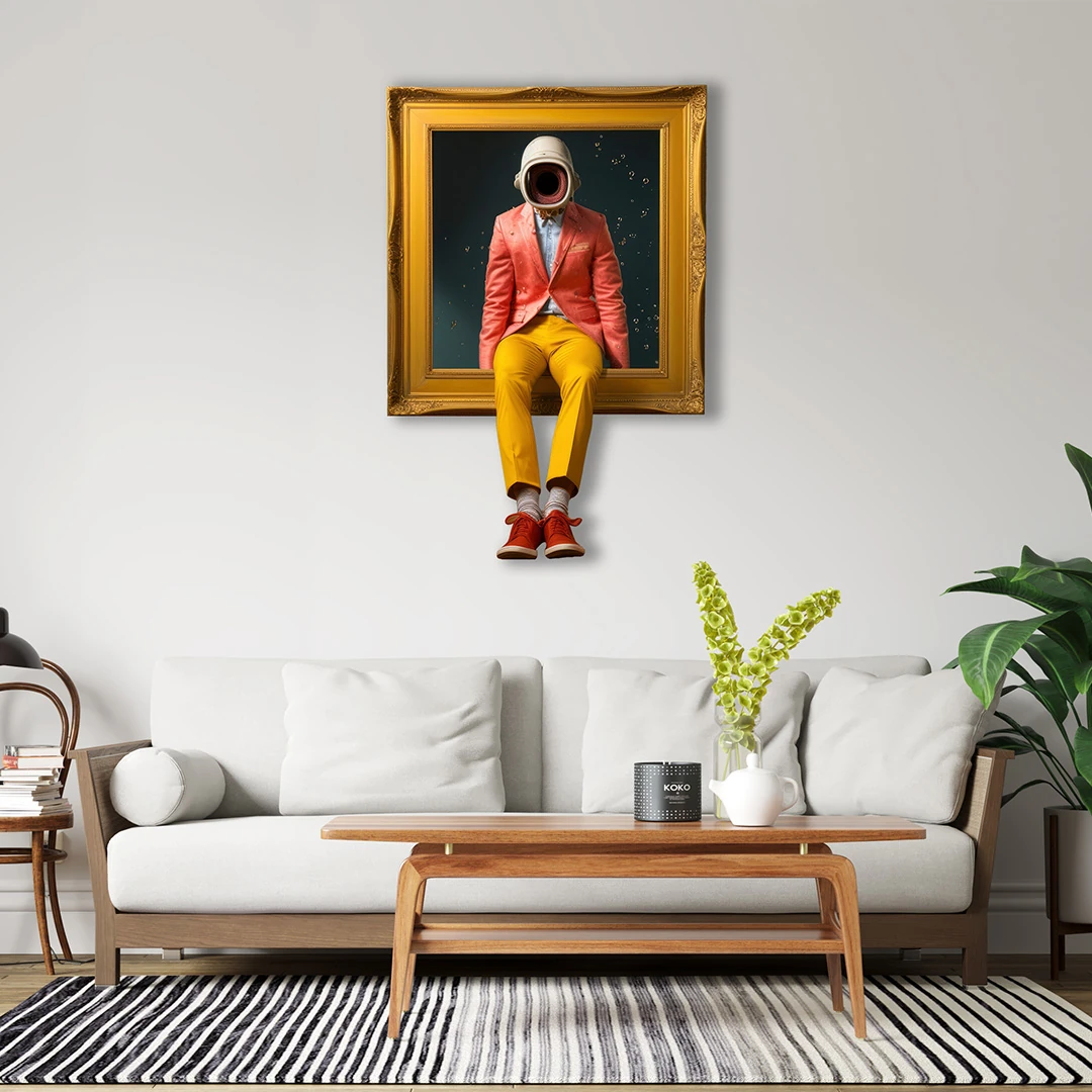 Uzaydaki Adam Metal Tablo