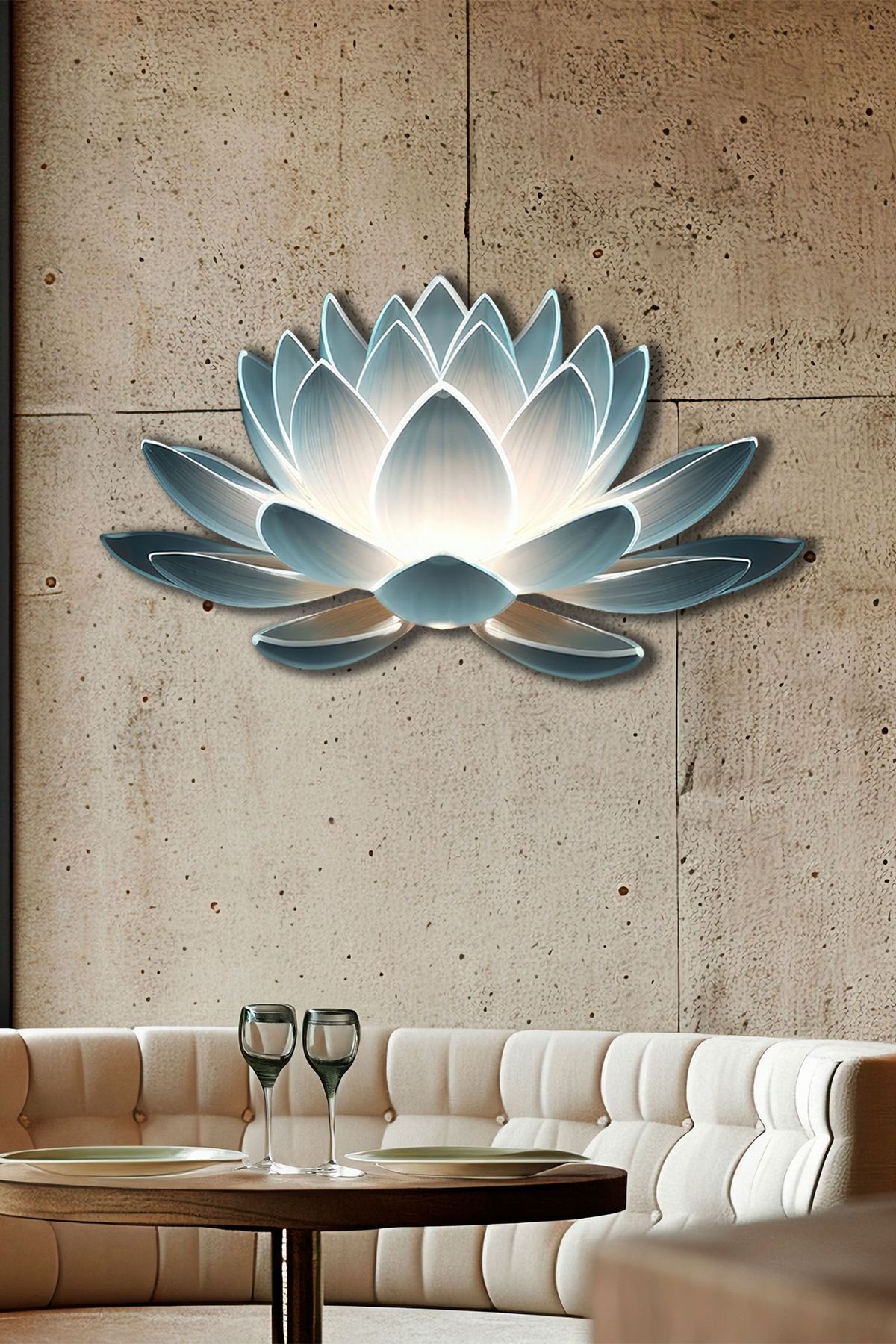 Lotus Çiçeği Metal Tablosu