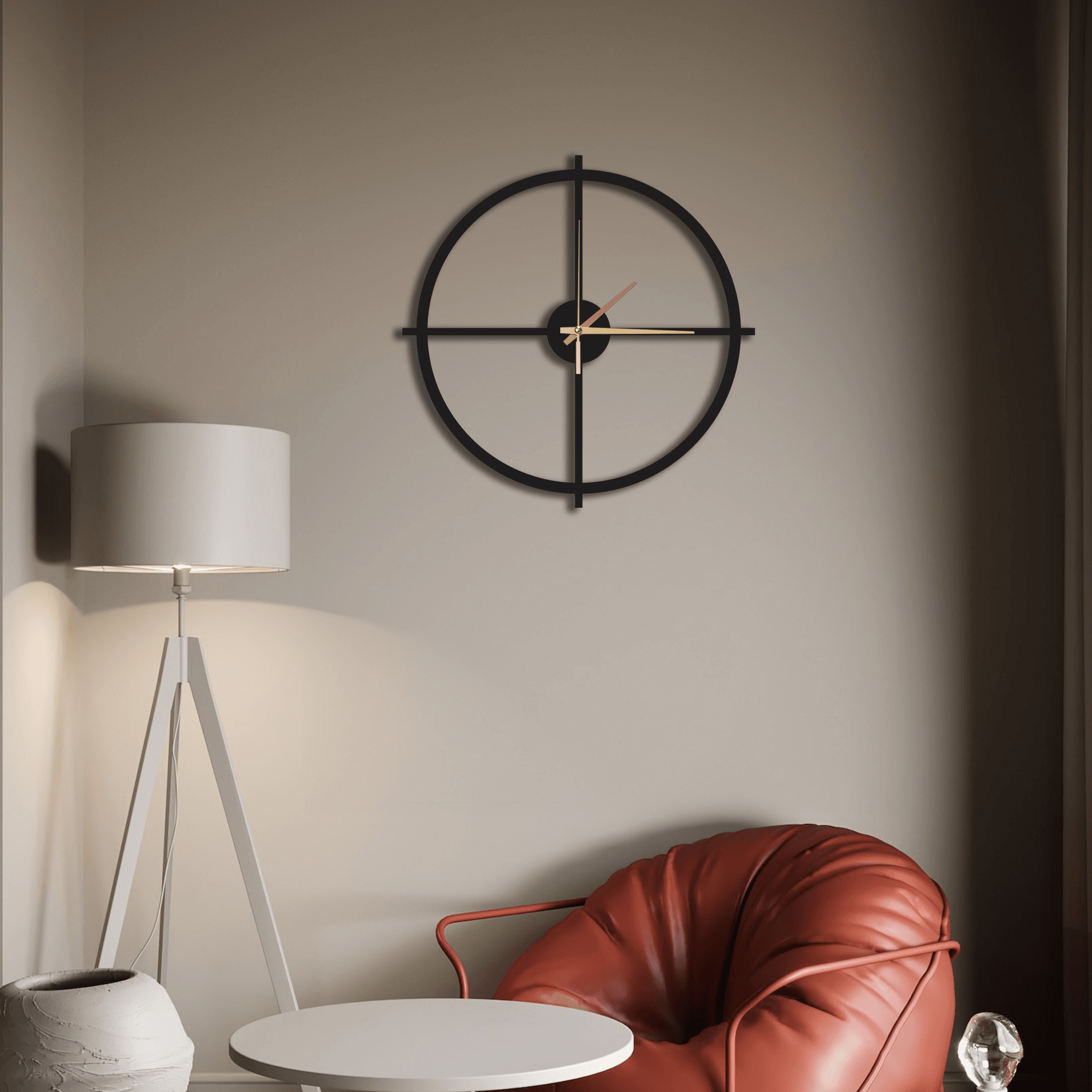 MİNİMAL TASARIM METAL DUVAR SAATİ