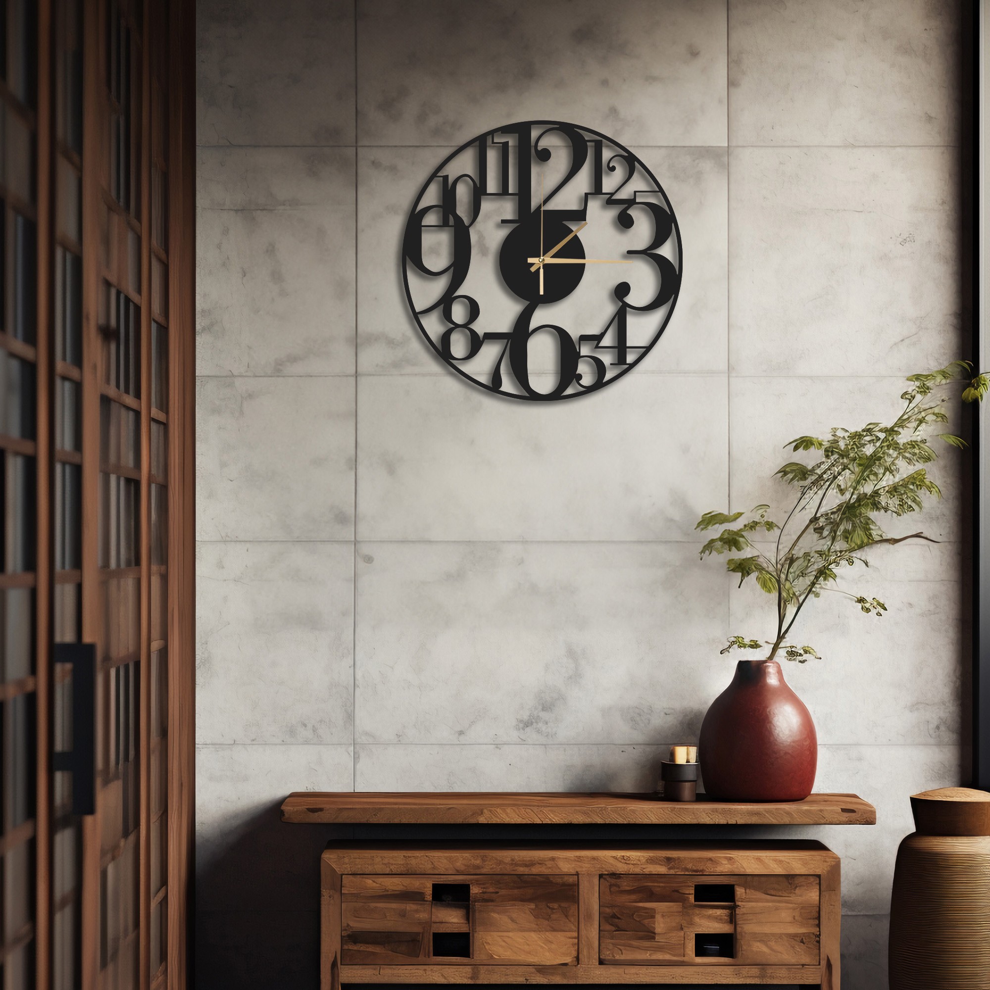 MODERN TASARIM METAL DUVAR SAATİ