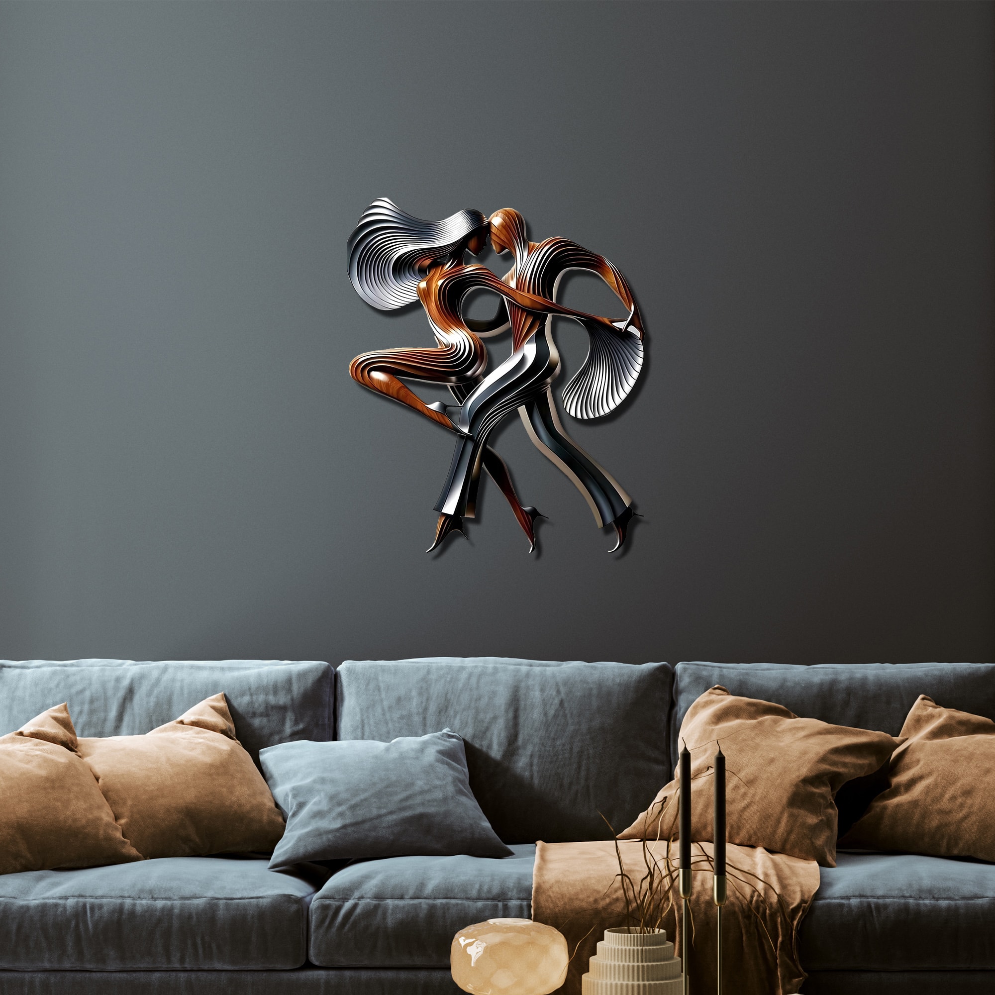 Dans Eden Çift Renkli Metal Tablo