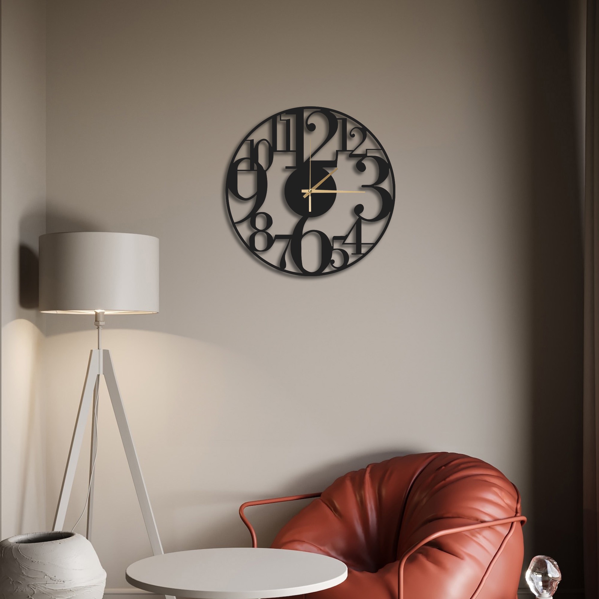 MODERN TASARIM METAL DUVAR SAATİ