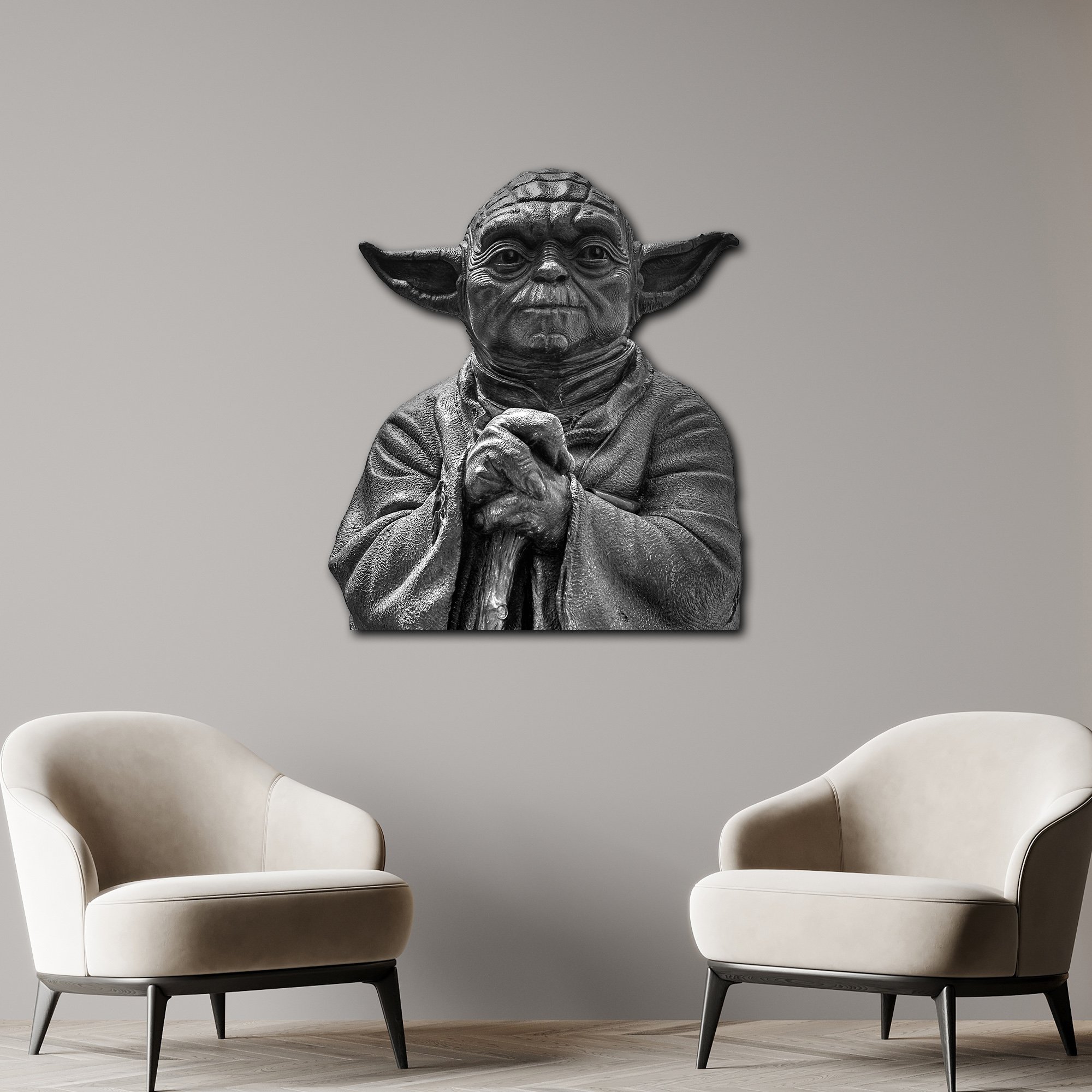 Star Wars Usta Yoda Büstü Metal Tablo