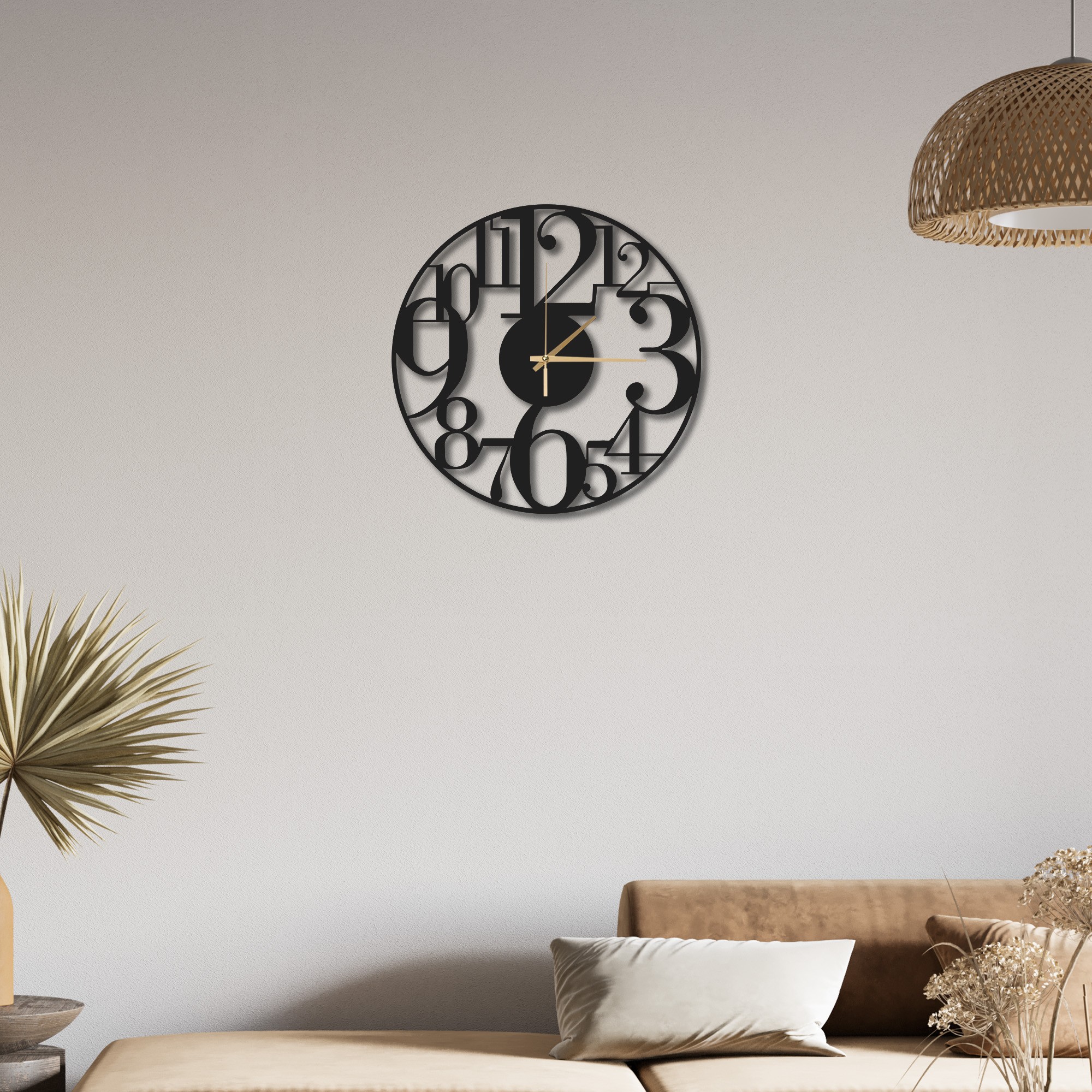 MODERN TASARIM METAL DUVAR SAATİ