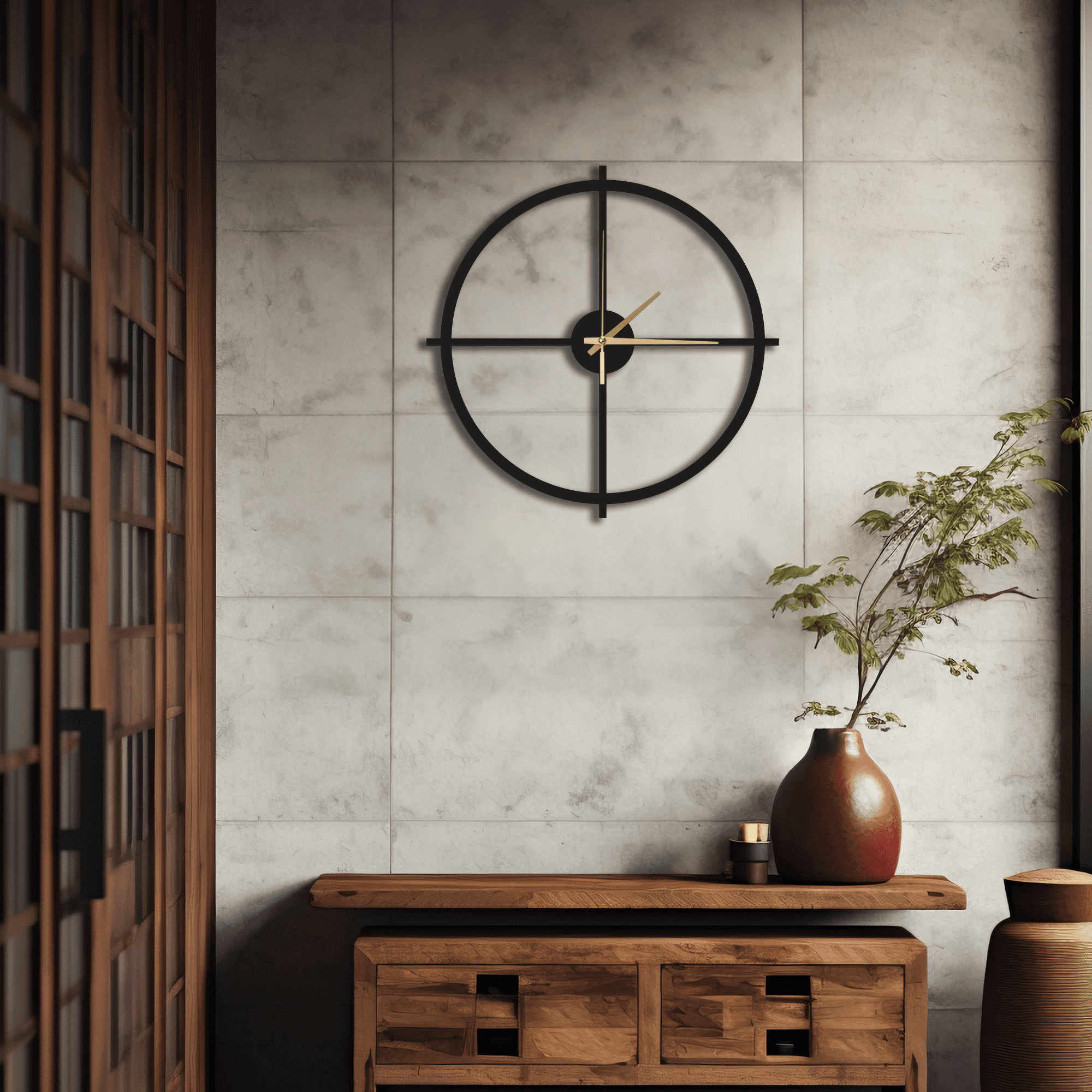 MİNİMAL TASARIM METAL DUVAR SAATİ