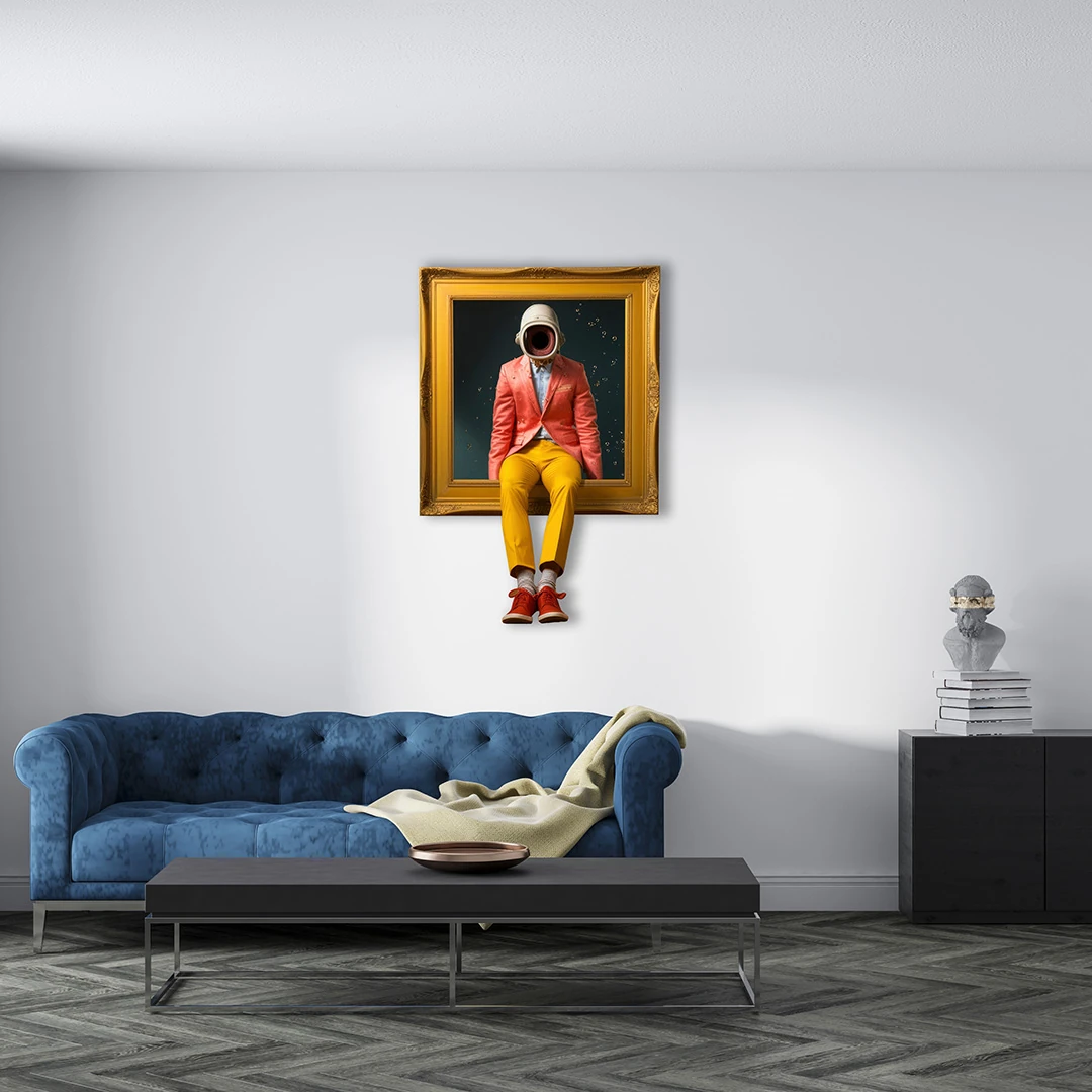 Uzaydaki Adam Metal Tablo