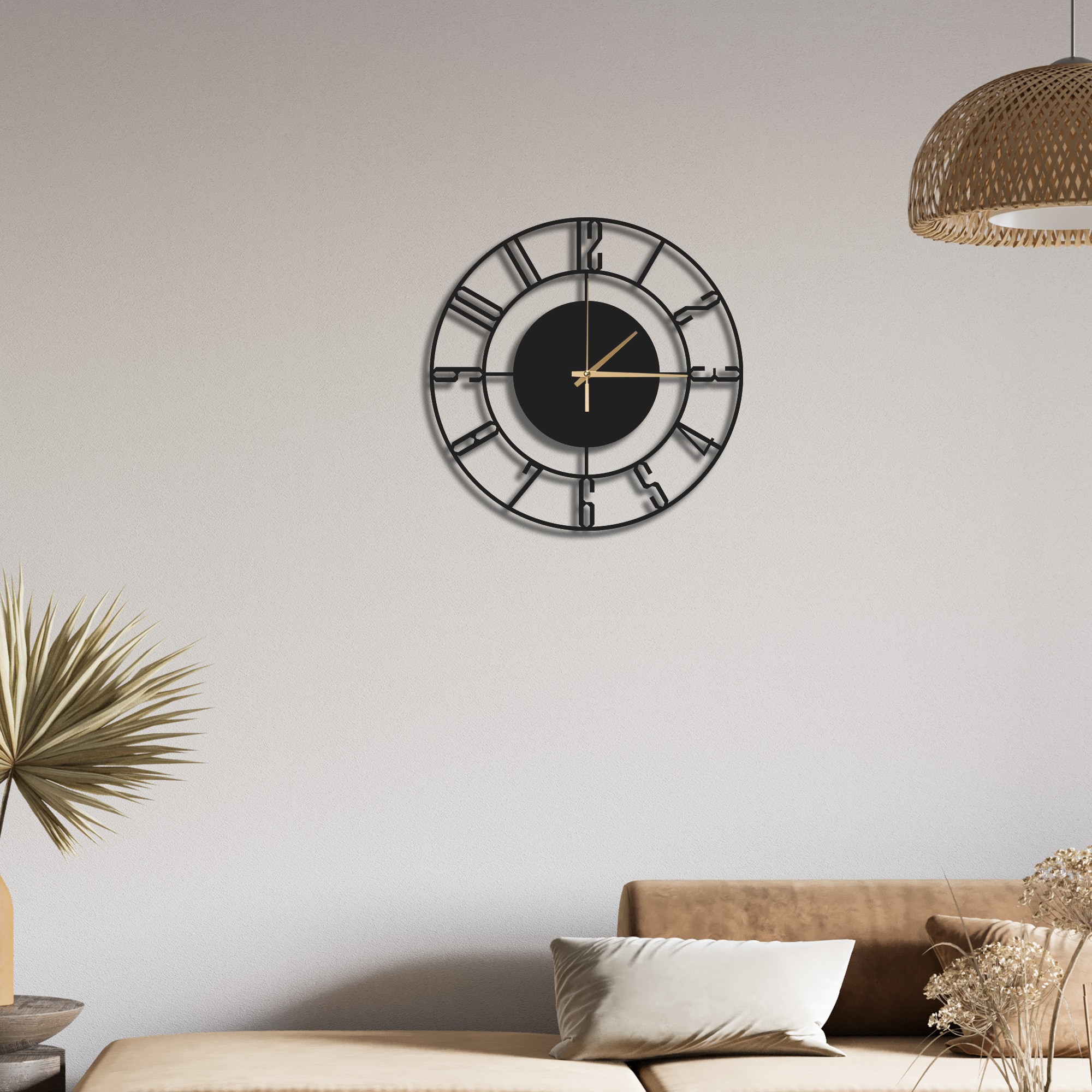 MODERN MİNİMALİST TASARIM METAL DUVAR SAATİ