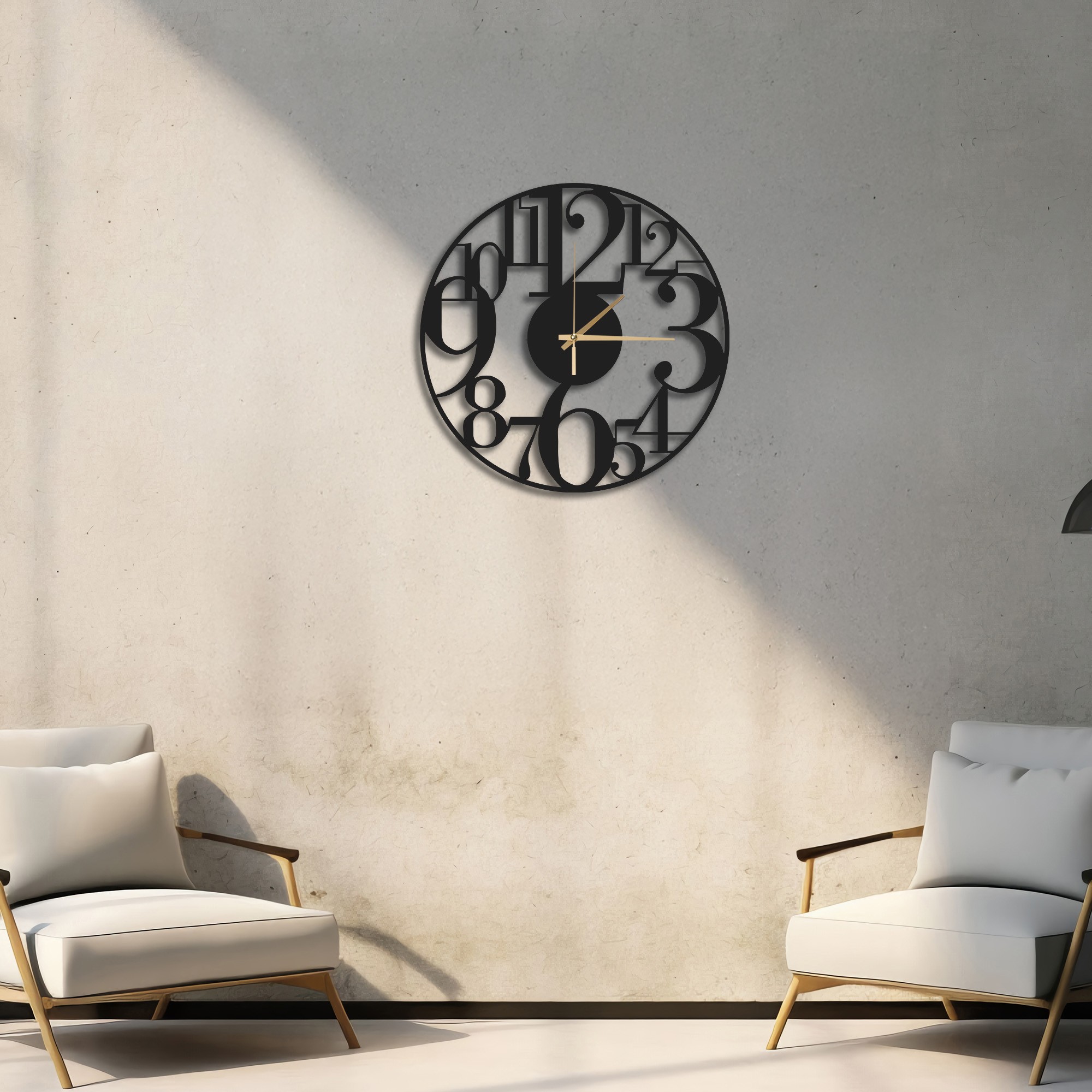 MODERN TASARIM METAL DUVAR SAATİ