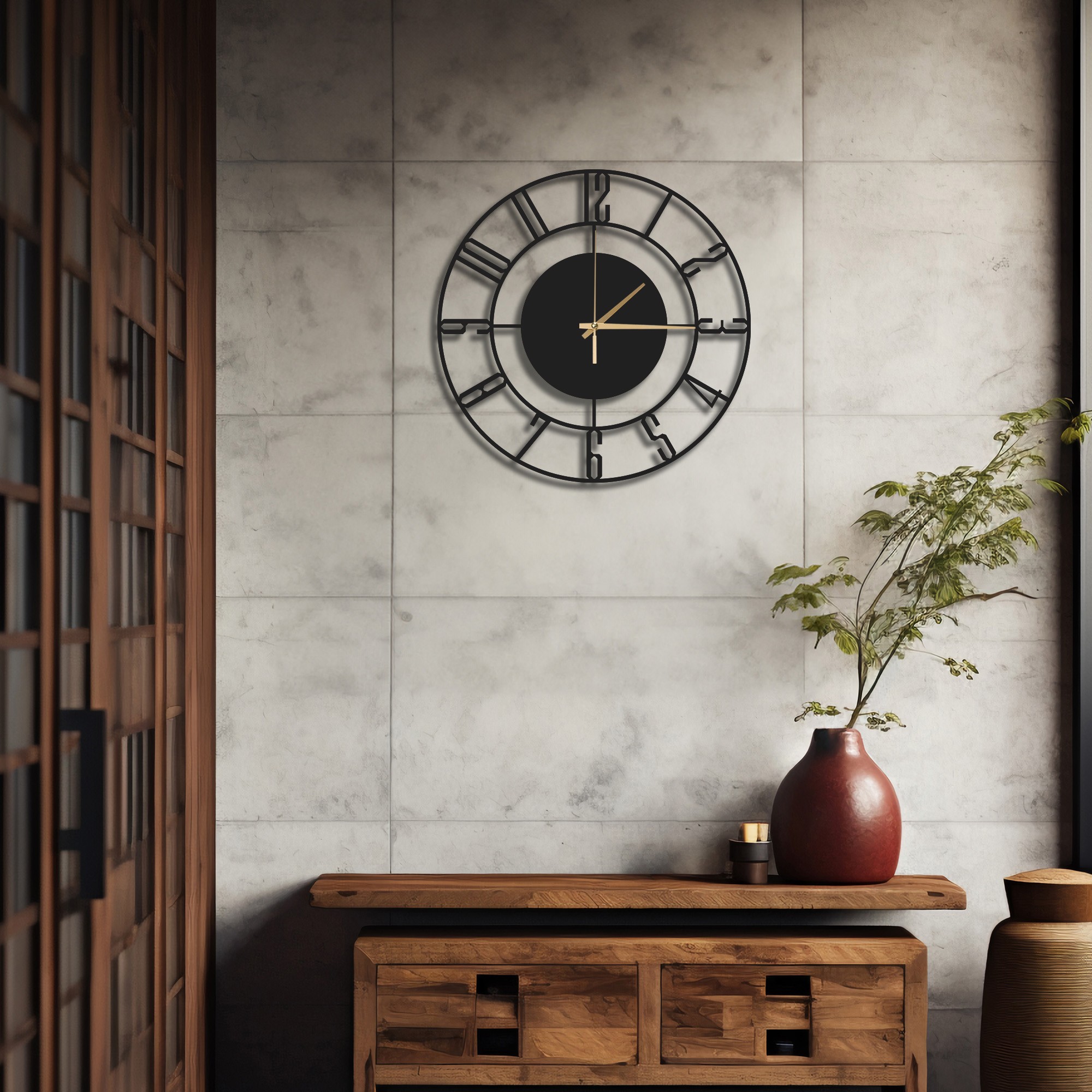 MODERN MİNİMALİST TASARIM METAL DUVAR SAATİ