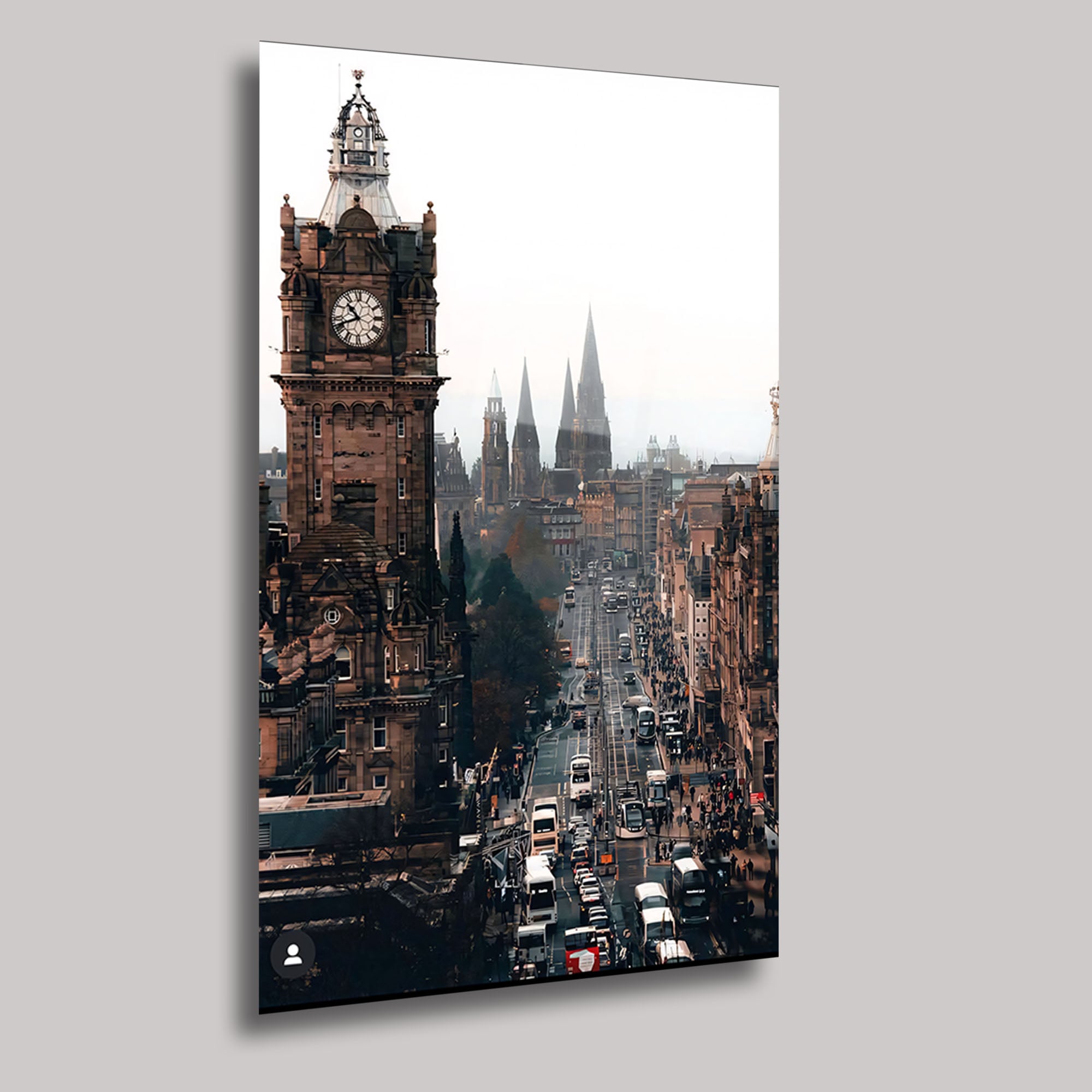 KUZEY MASALI İSKOÇYA EDINBURGH - CAM TABLO - DEG0292