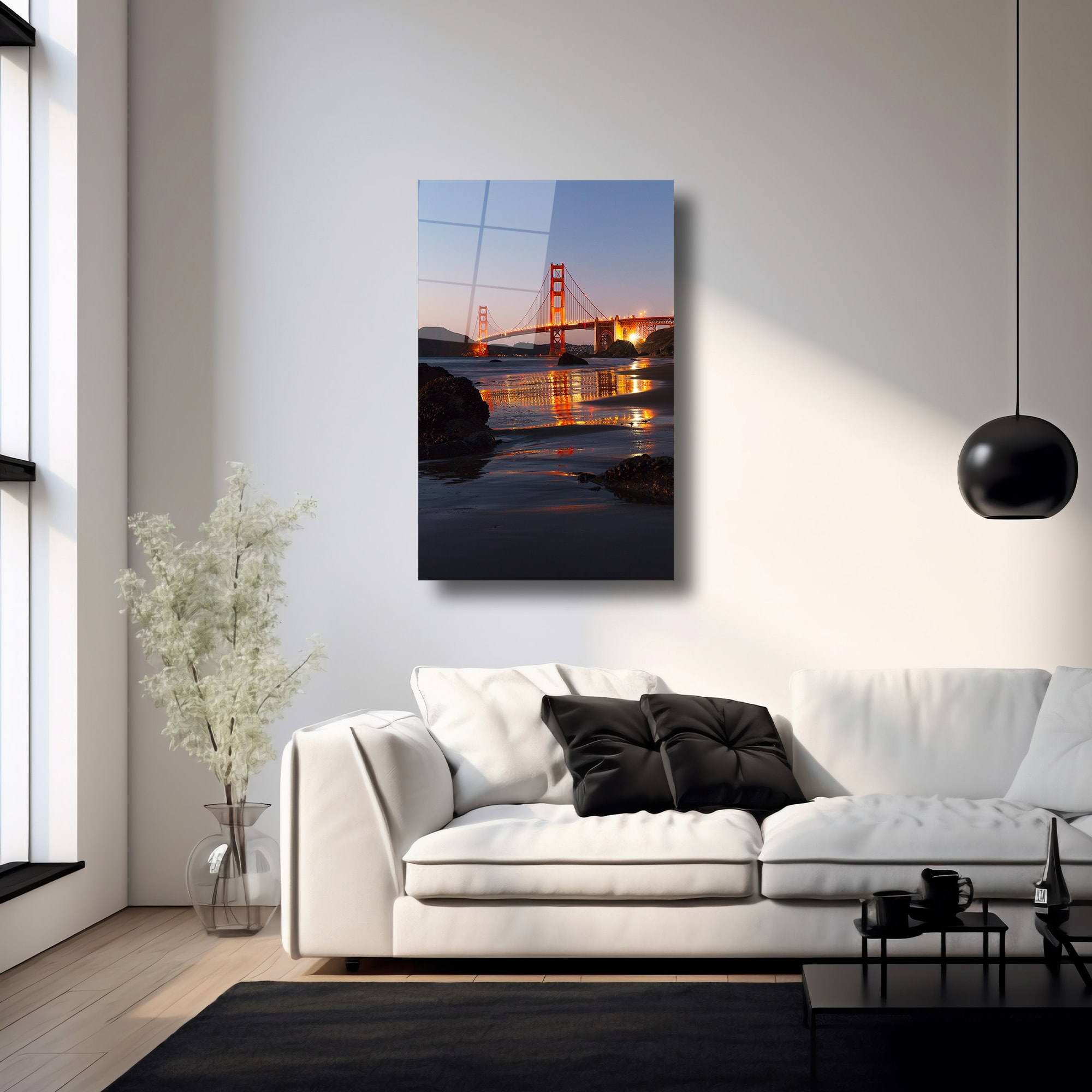 SAN FRANCISCO GOLDEN GATE BRİDGE - CAM TABLO - DEG0275
