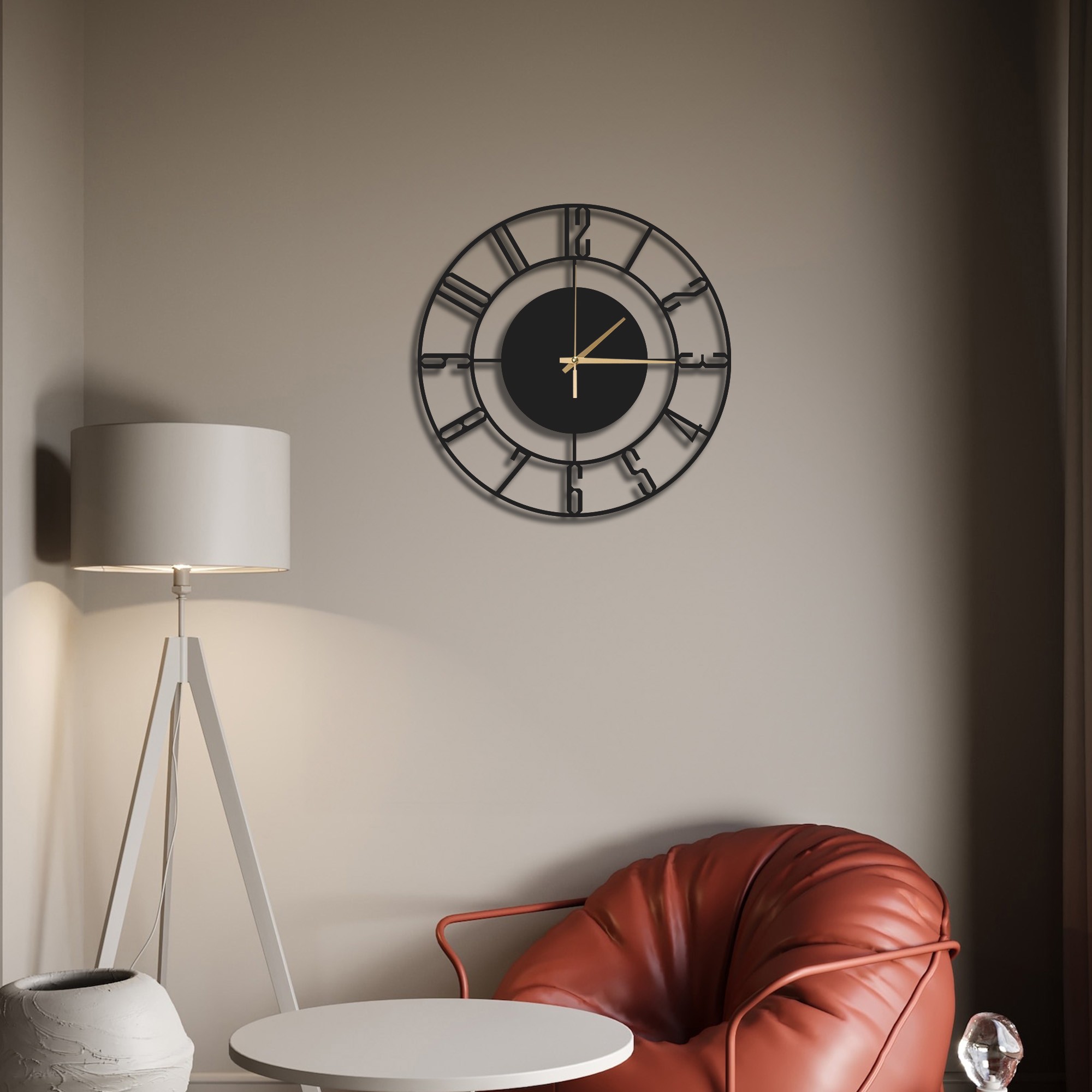 MODERN MİNİMALİST TASARIM METAL DUVAR SAATİ