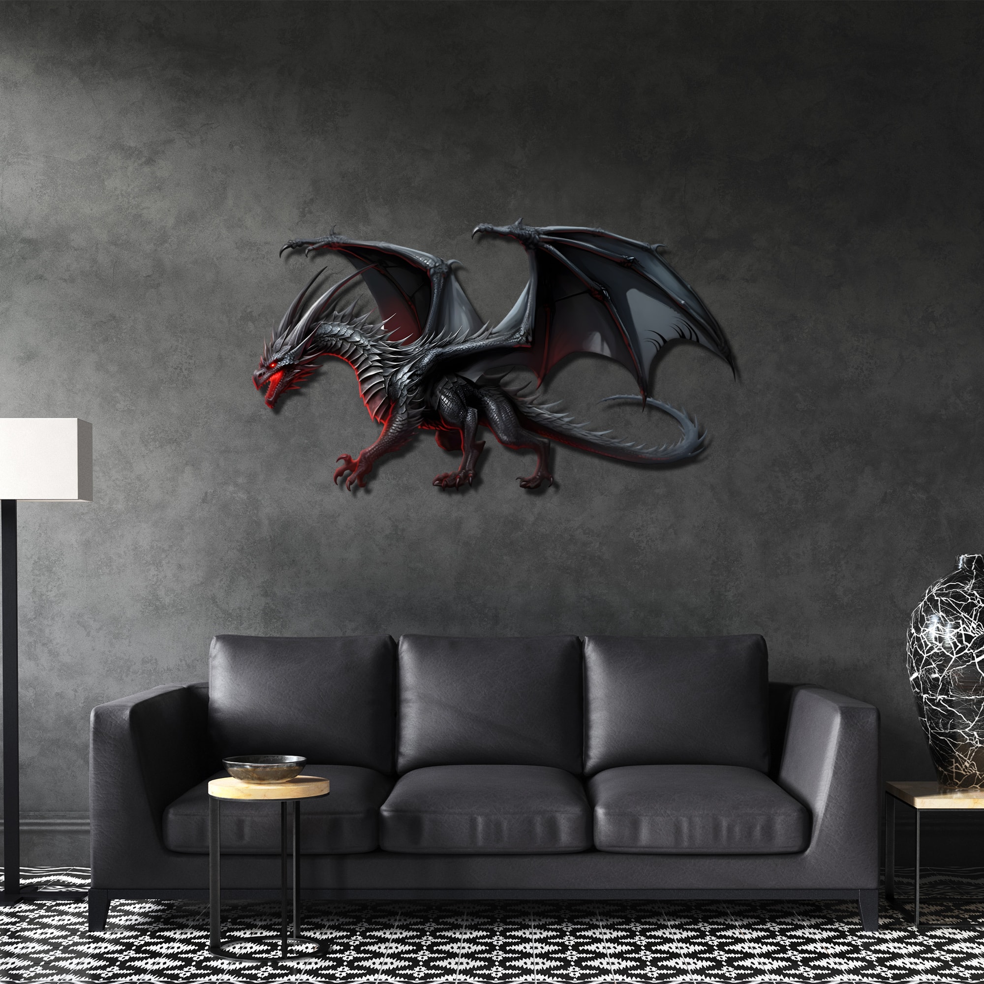 Sazakan Ejderhası Metal Tablo