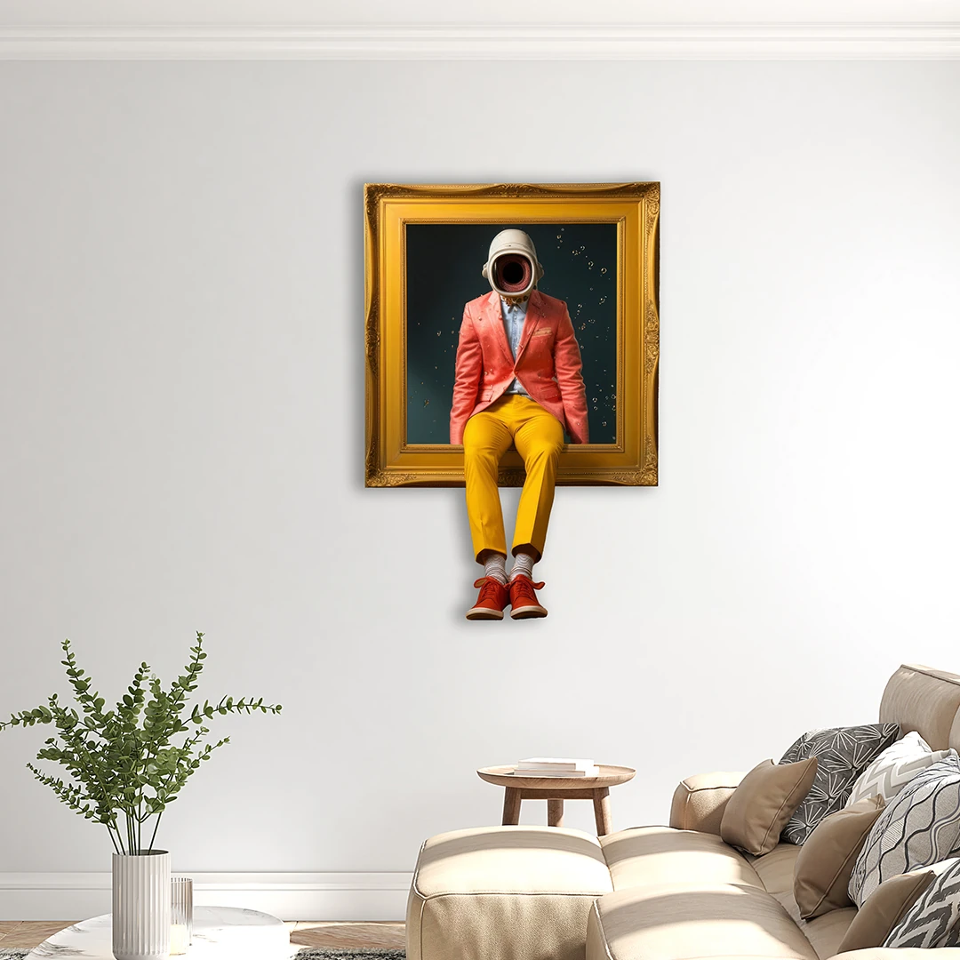 Uzaydaki Adam Metal Tablo