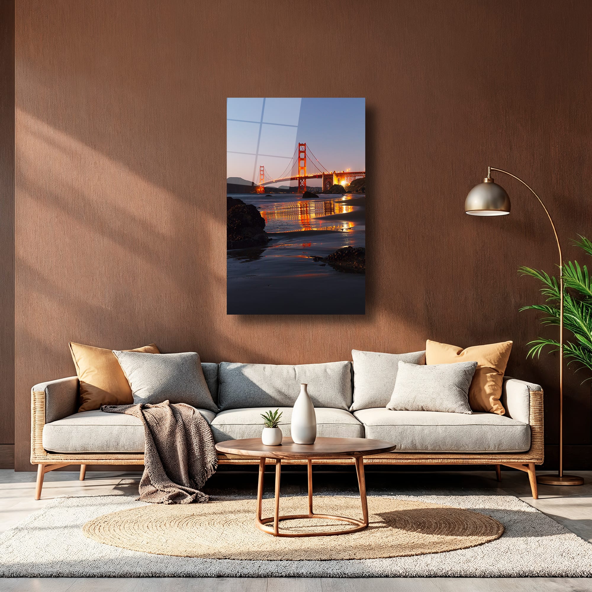 SAN FRANCISCO GOLDEN GATE BRİDGE - CAM TABLO - DEG0275