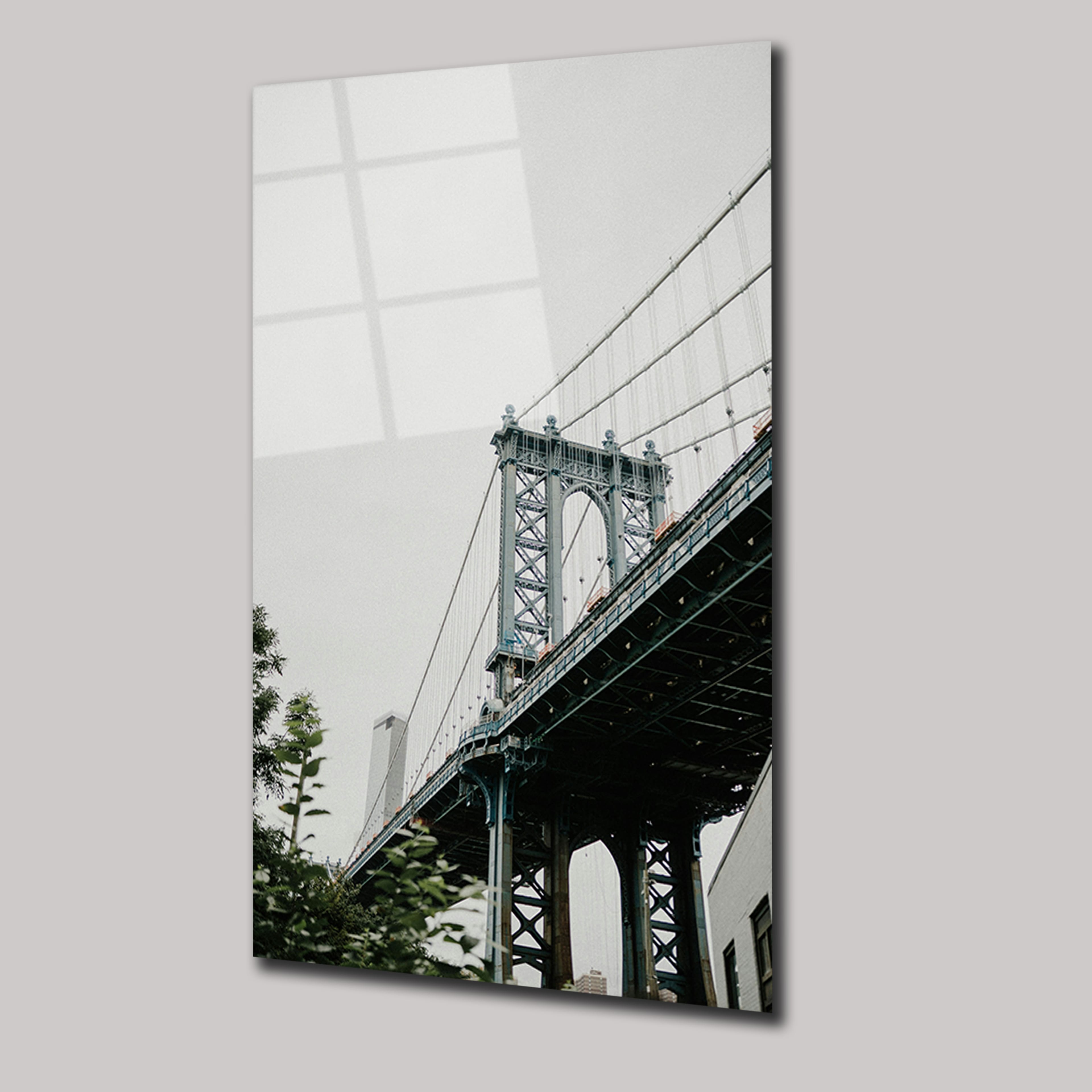 NEW YORK RUHU: BROOKLYN KÖPRÜSÜ - CAM TABLO - DEG0282