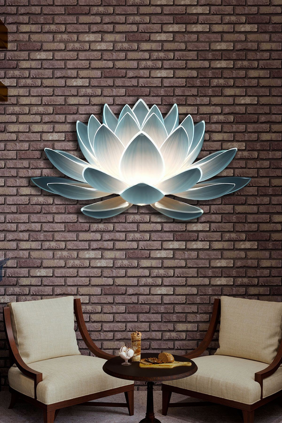 Lotus Çiçeği Metal Tablosu