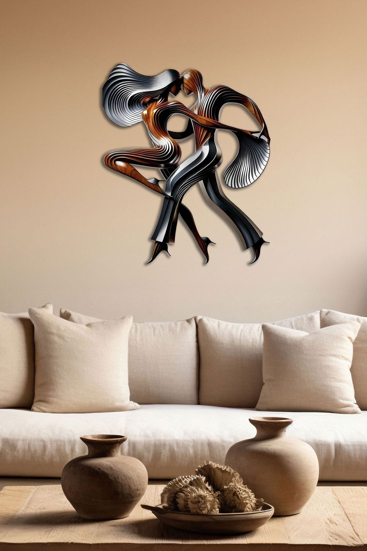 Dans Eden Çift Renkli Metal Tablo