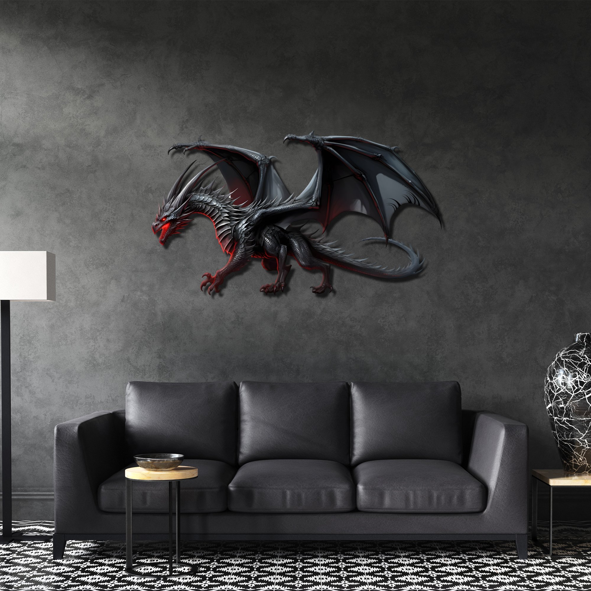 Sazakan Ejderhası Metal Tablo