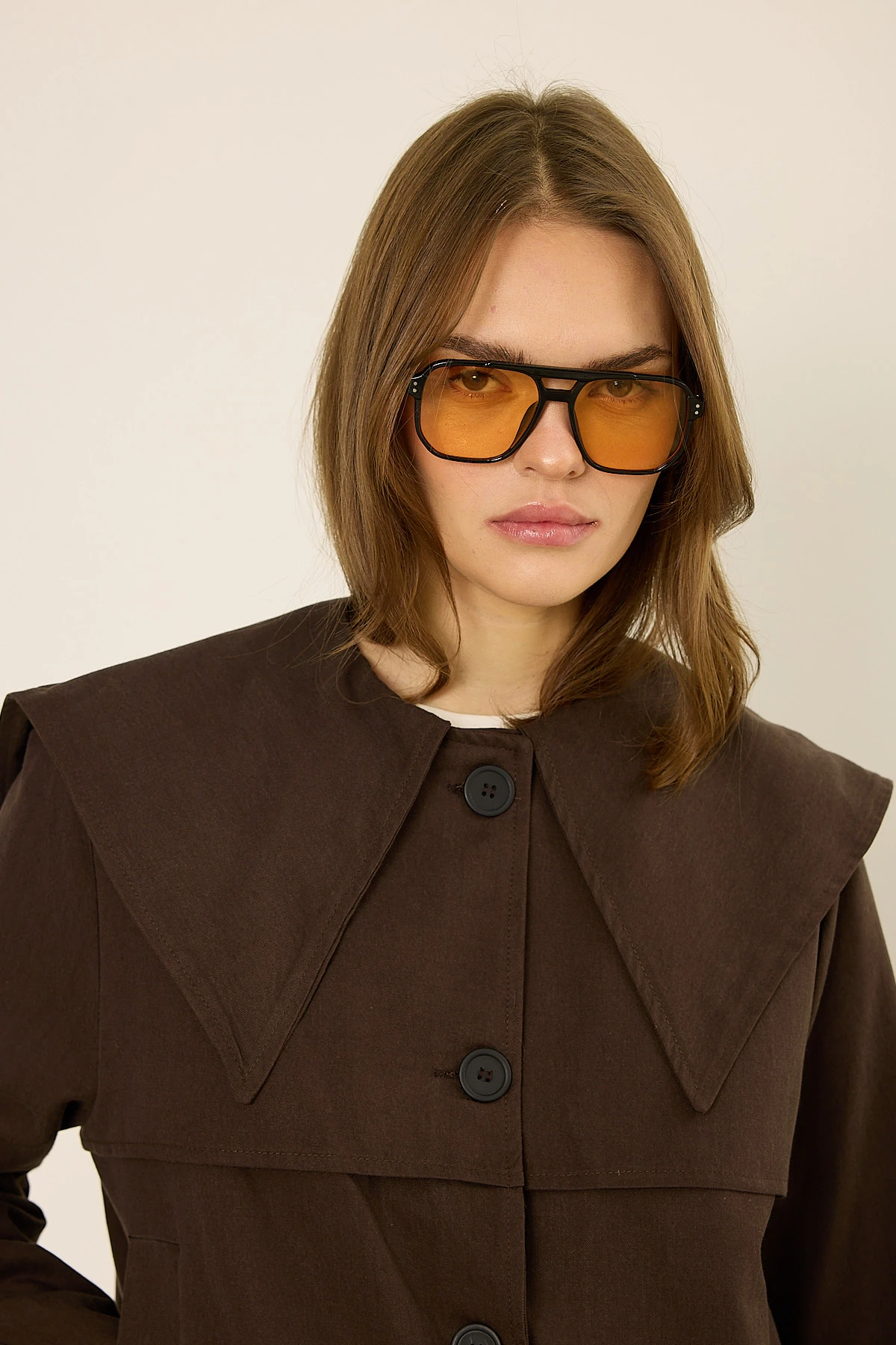 Geniş Yaka Trençkot 