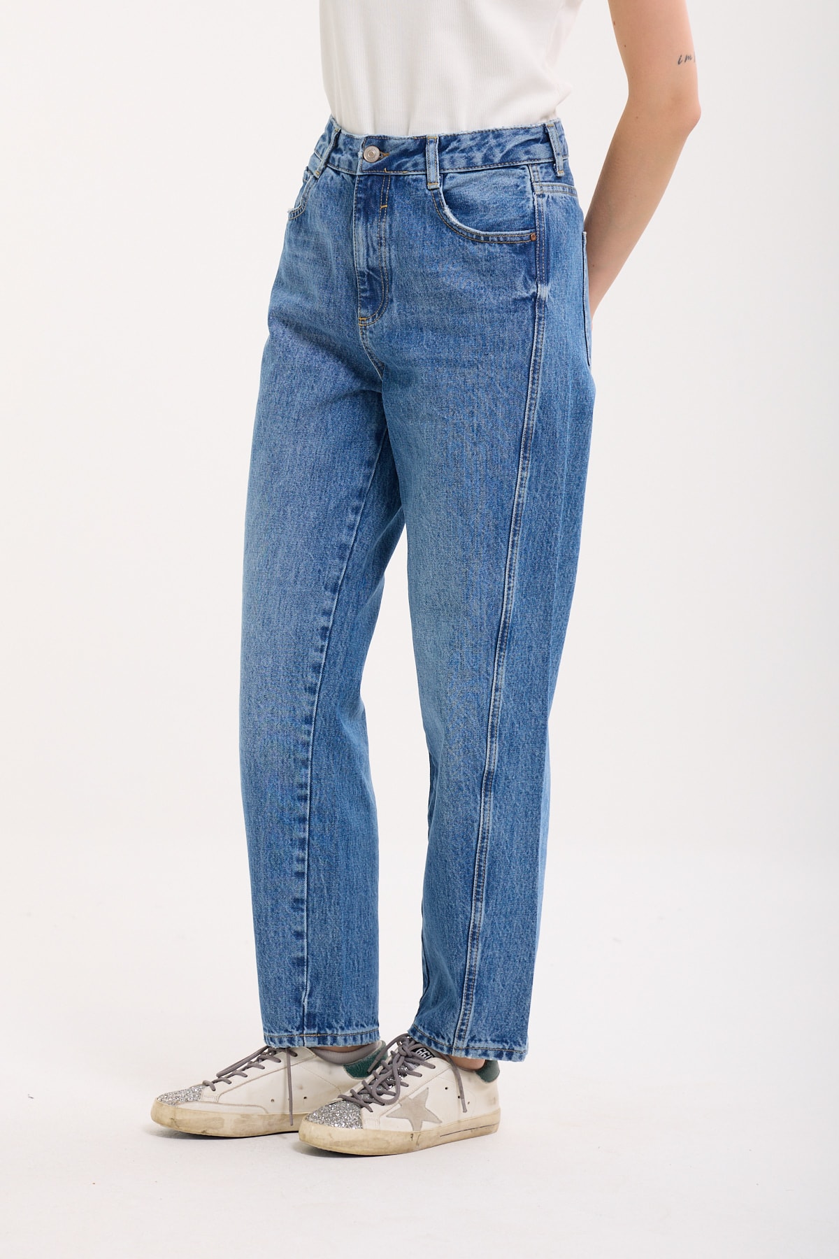 Slouchy Pantolon - Koyu Mavi