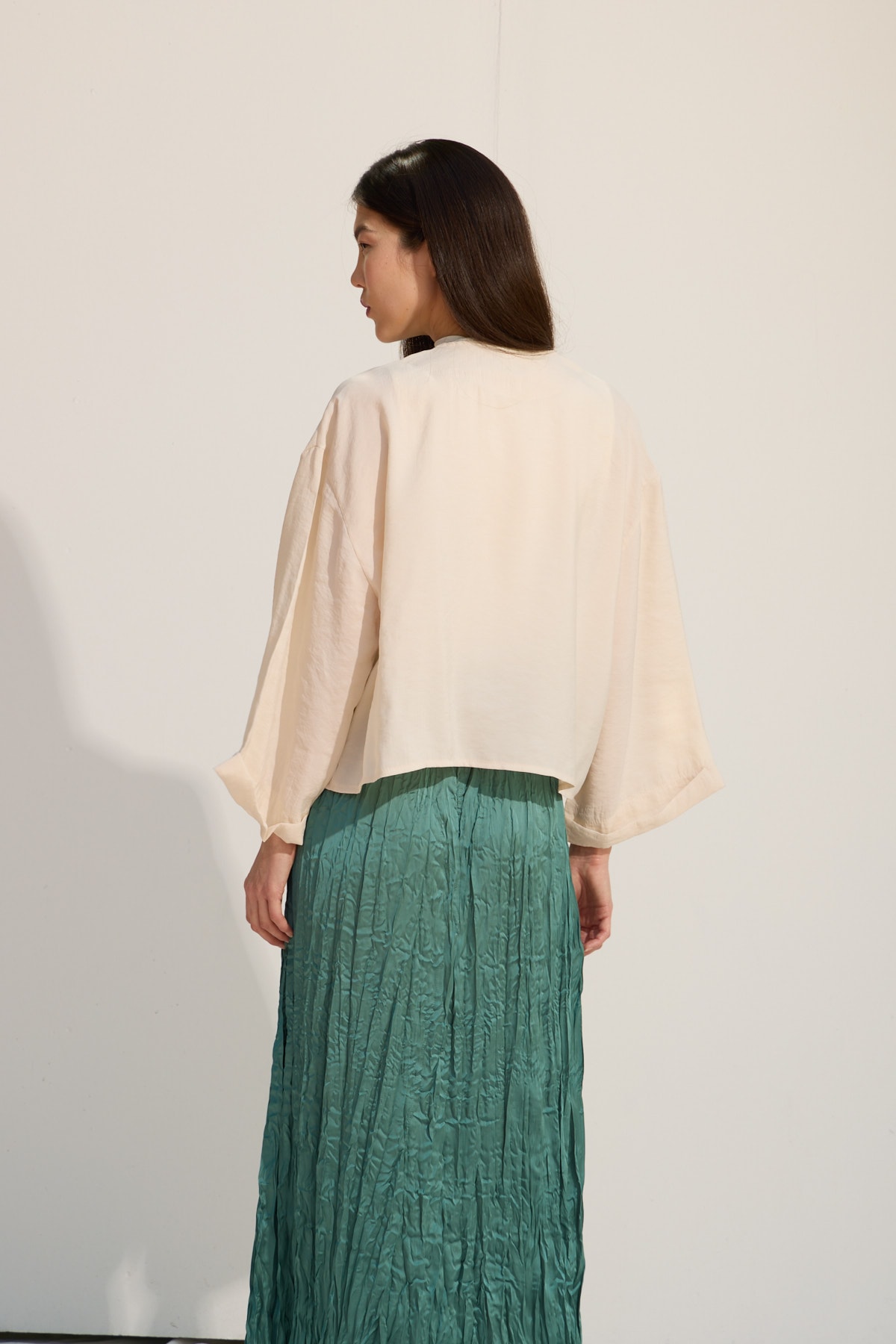 Bağcıklı Kimono - Bej
