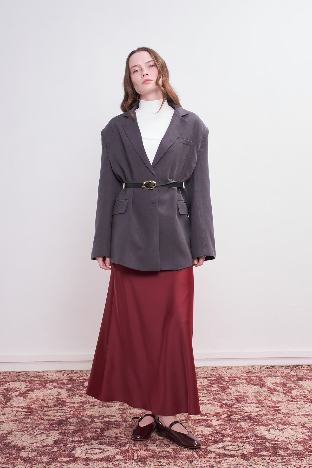 Oversize Natural Blazer Ceket