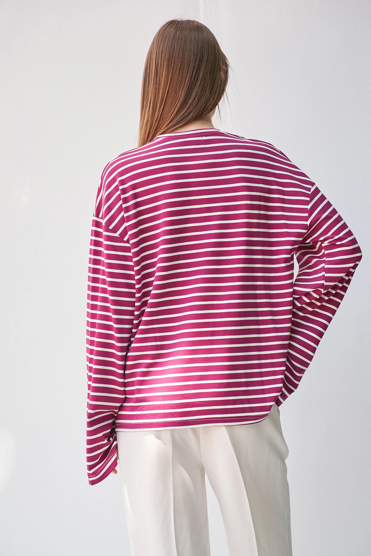 Çizgili Basic Bluz