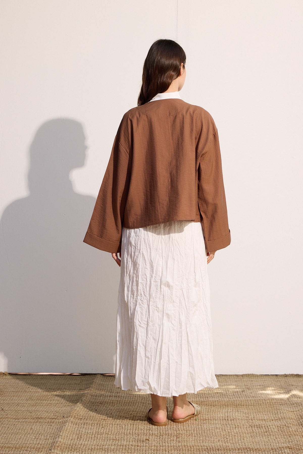 Bağcıklı Kimono - Tarçın