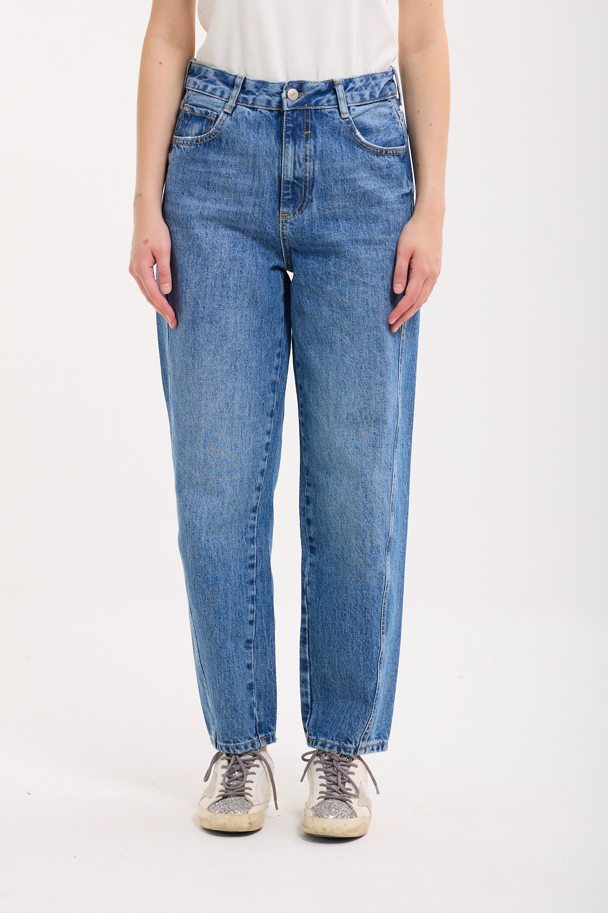 Slouchy Pantolon - Koyu Mavi