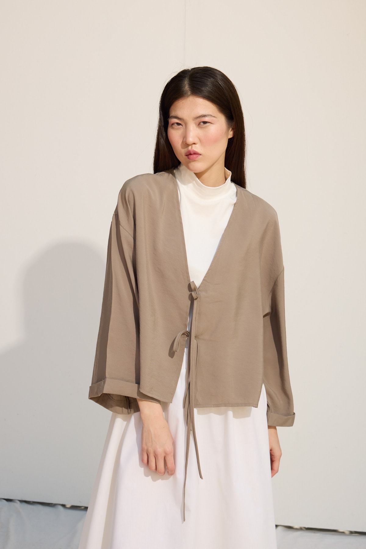 Bağcıklı Kimono - Yeşil Çay