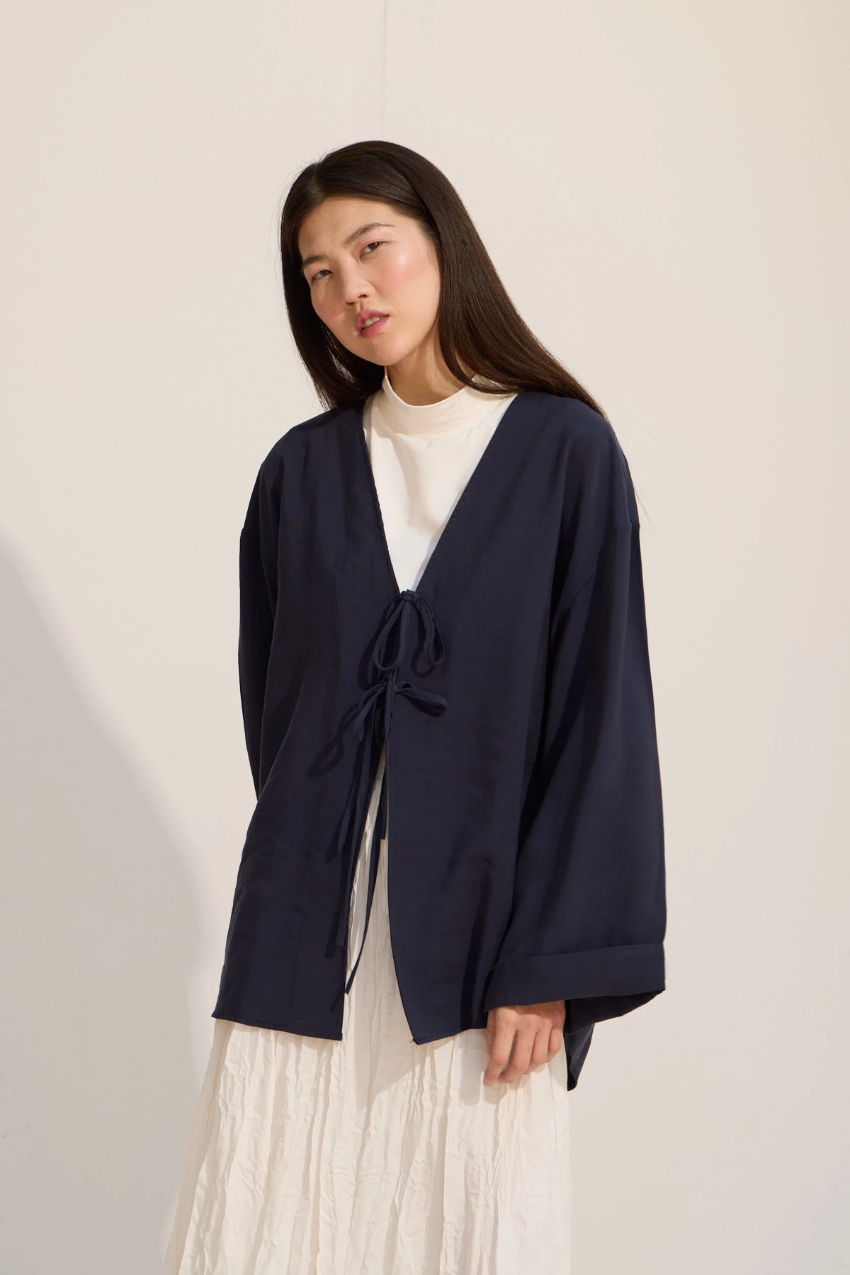 Bağcıklı Kimono Uzun - Laci