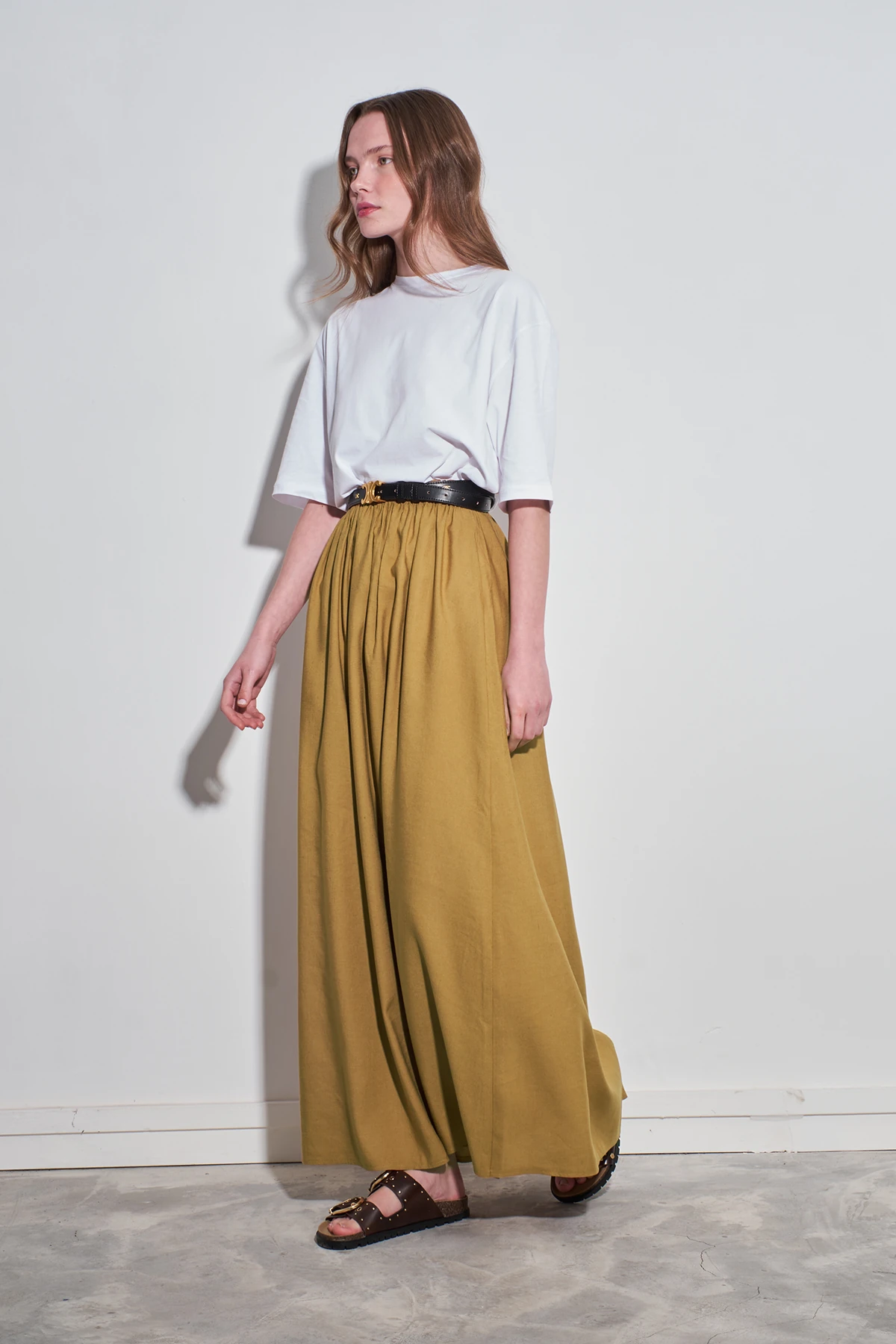 Keten Büzgülü Etek