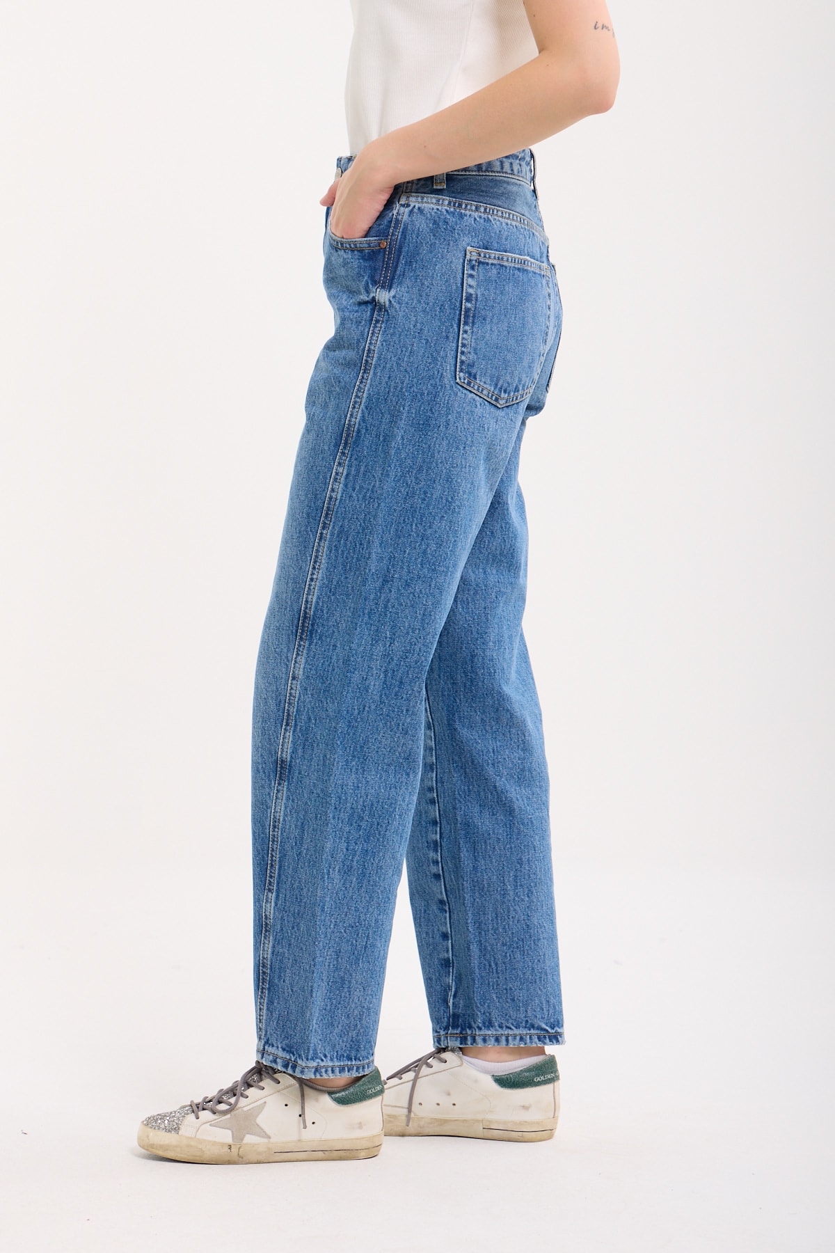 Slouchy Pantolon - Koyu Mavi