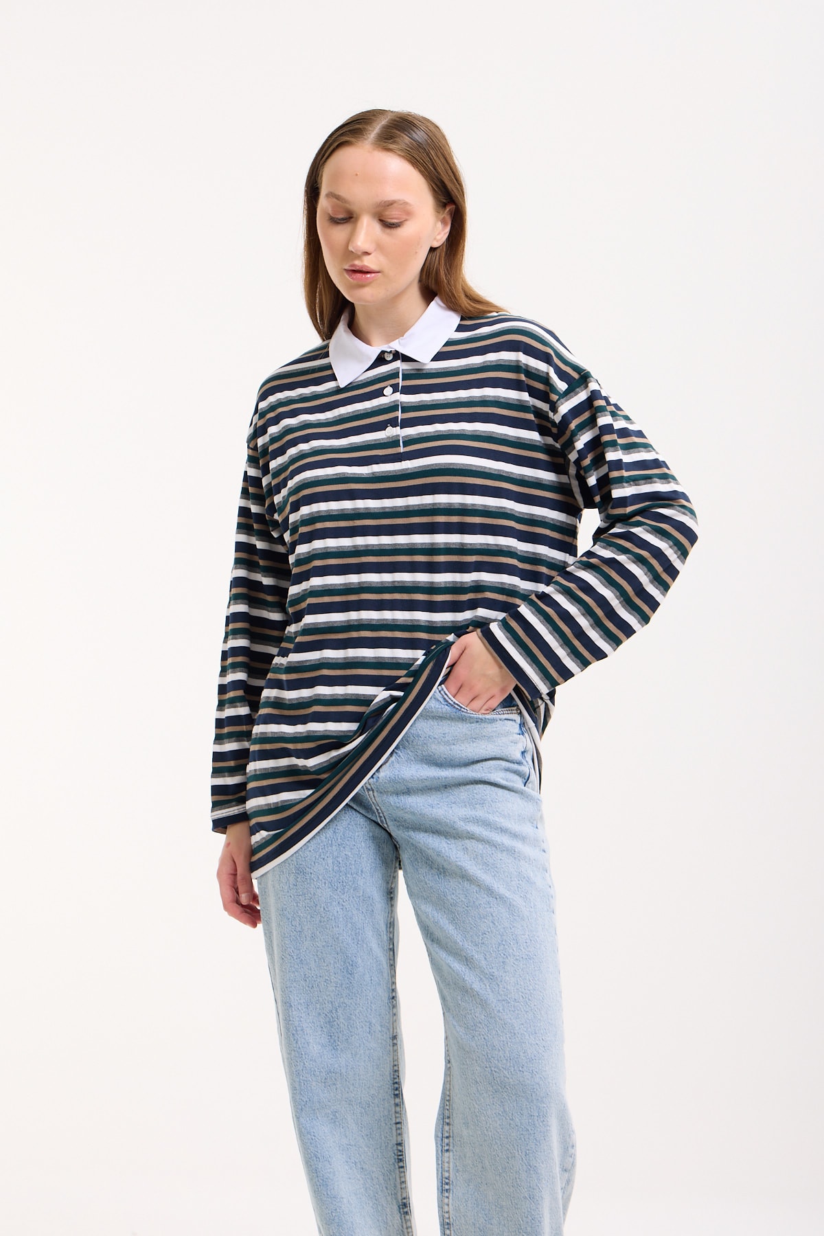 Polo Yaka Sweatshirt