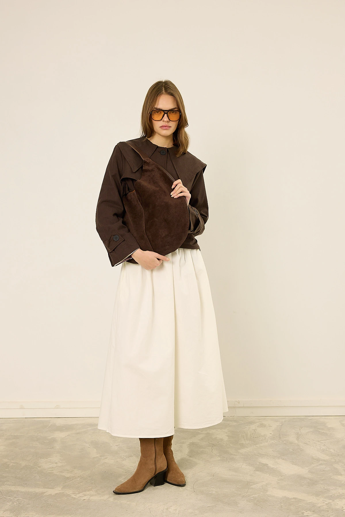 Geniş Yaka Trençkot 