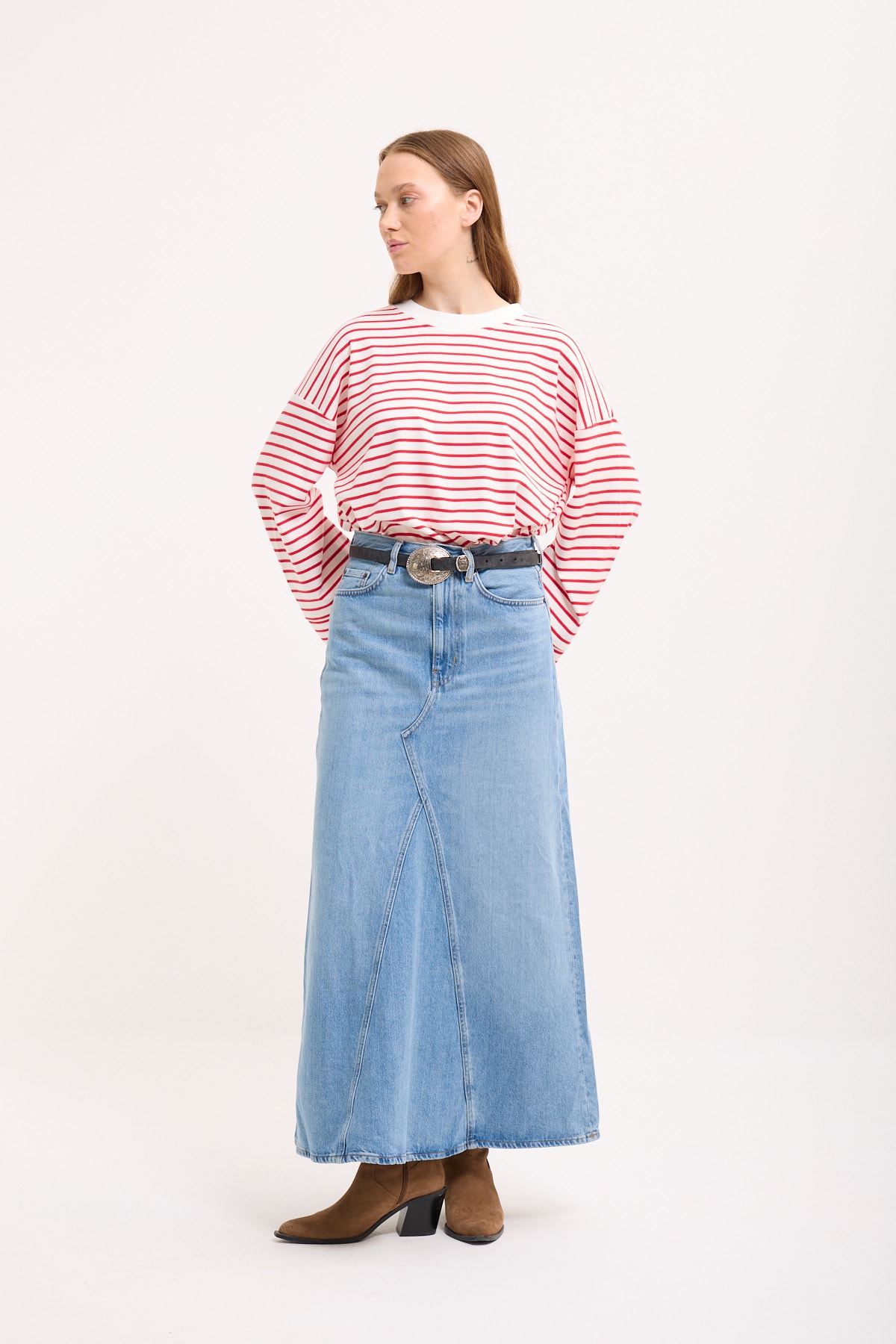 Logolu Çizgili Sweatshirt  - Candy