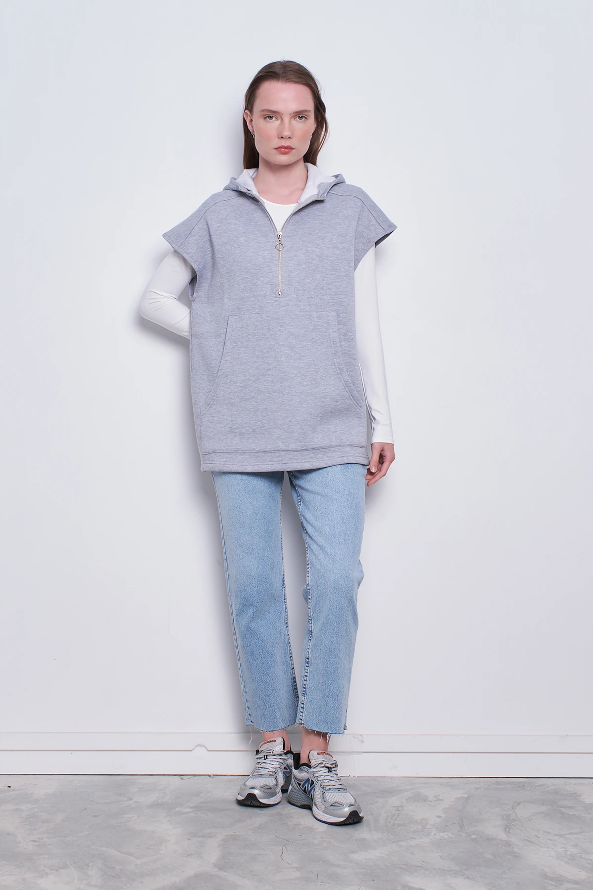 Fermuarlı Pop Sweatshirt