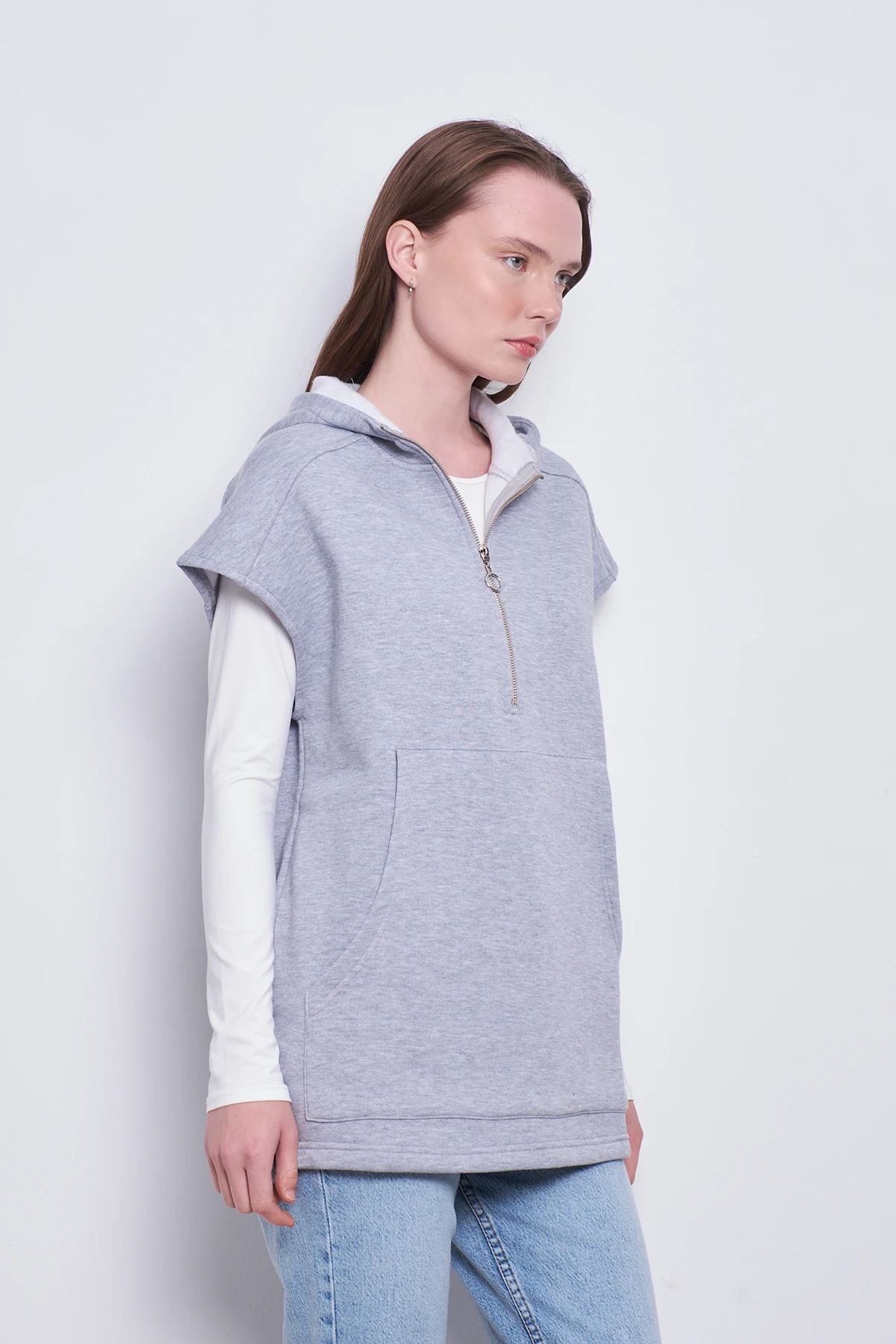 Fermuarlı Pop Sweatshirt