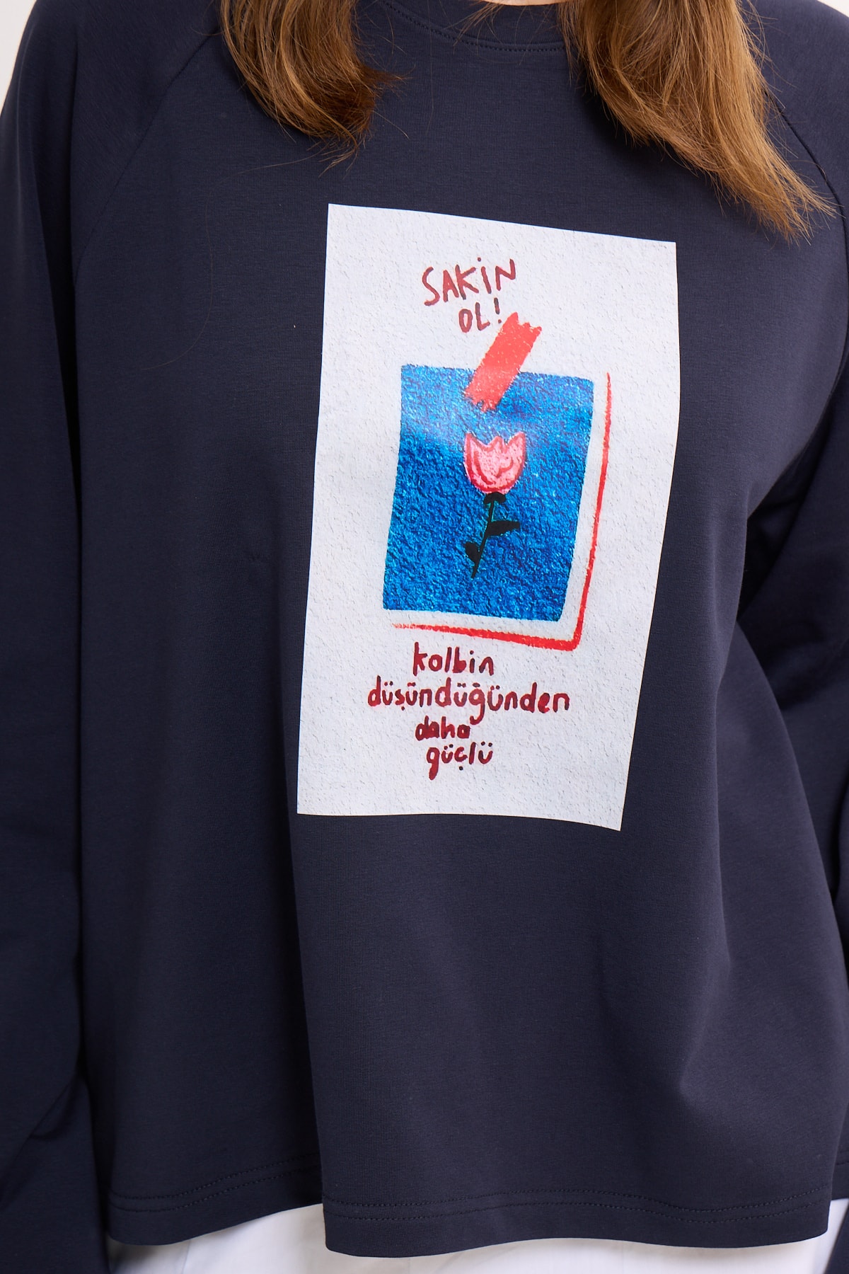 Basic Mood Crop Lacivert