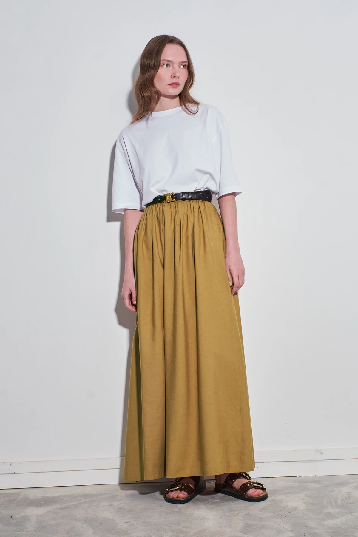 Keten Büzgülü Etek