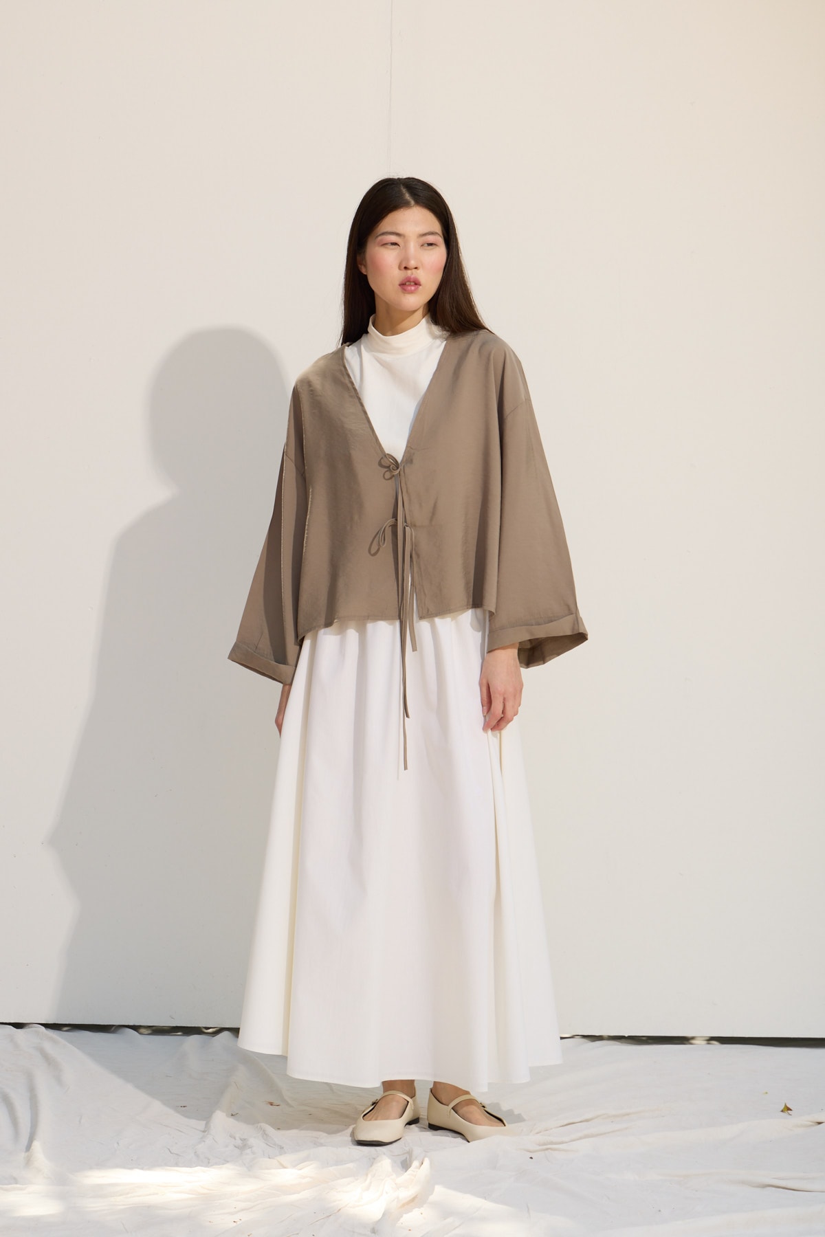 Bağcıklı Kimono - Yeşil Çay