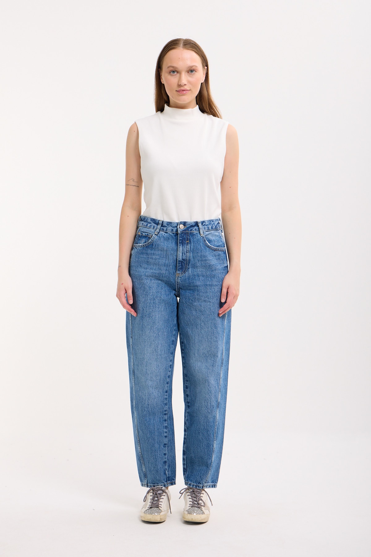 Slouchy Pantolon - Koyu Mavi