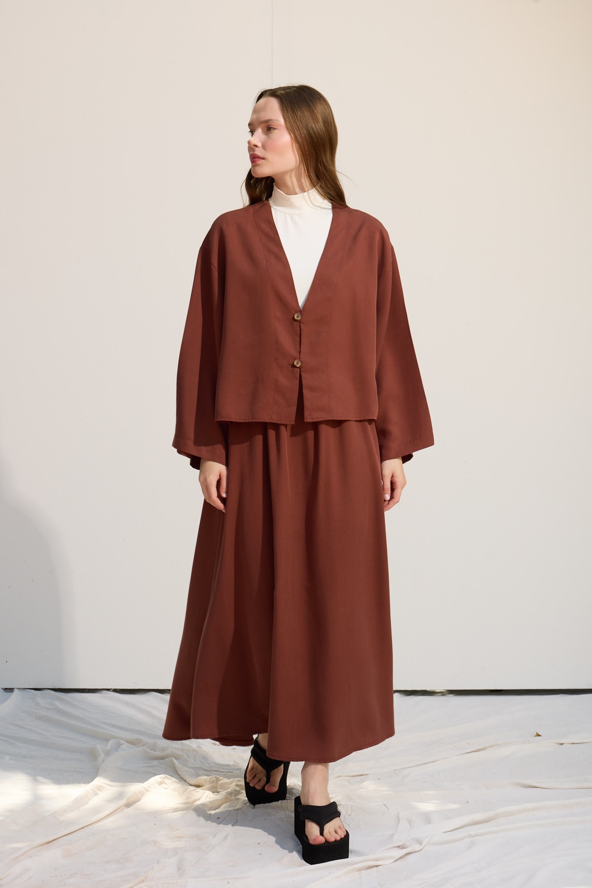 düğmeli kimono
