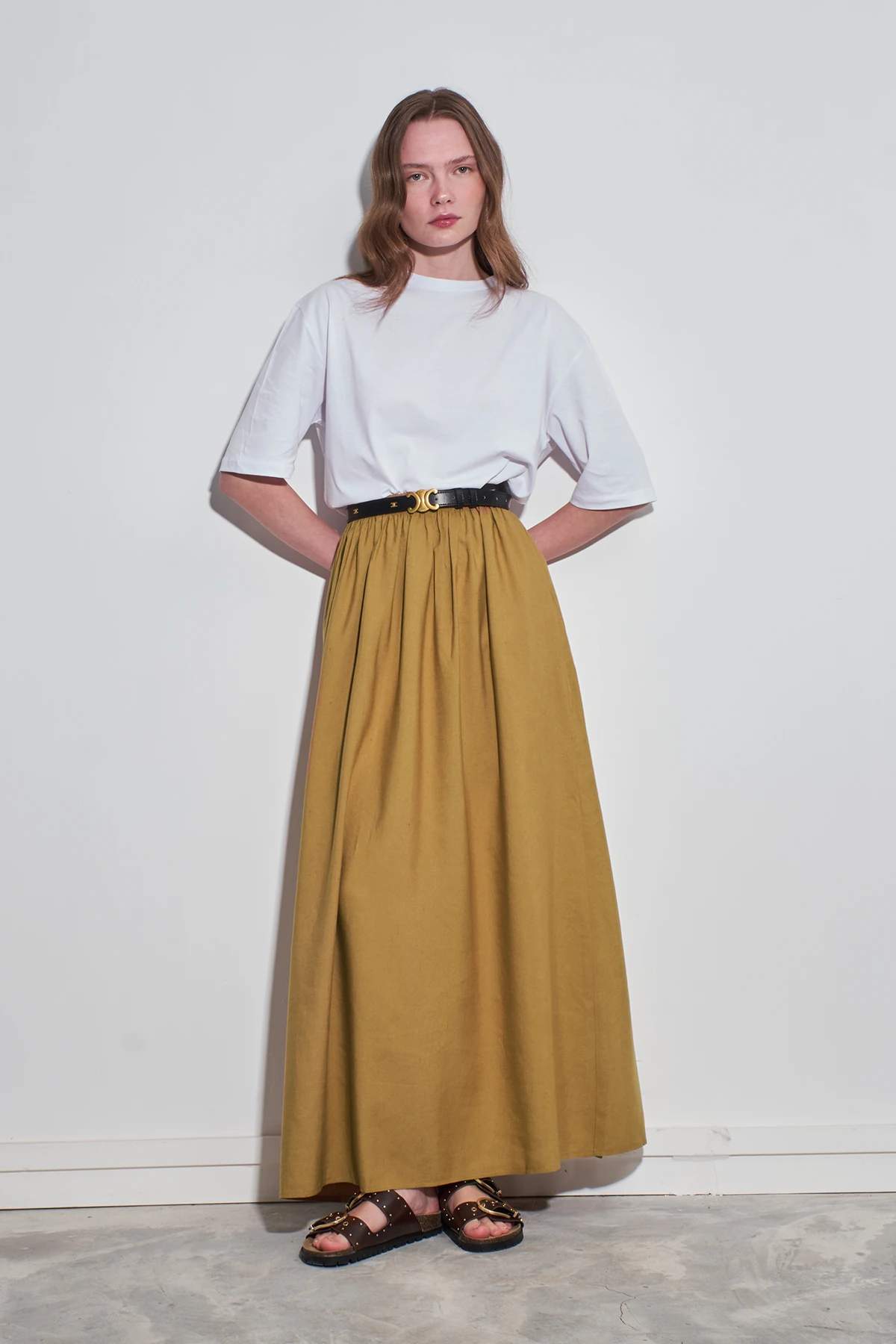 Keten Büzgülü Etek