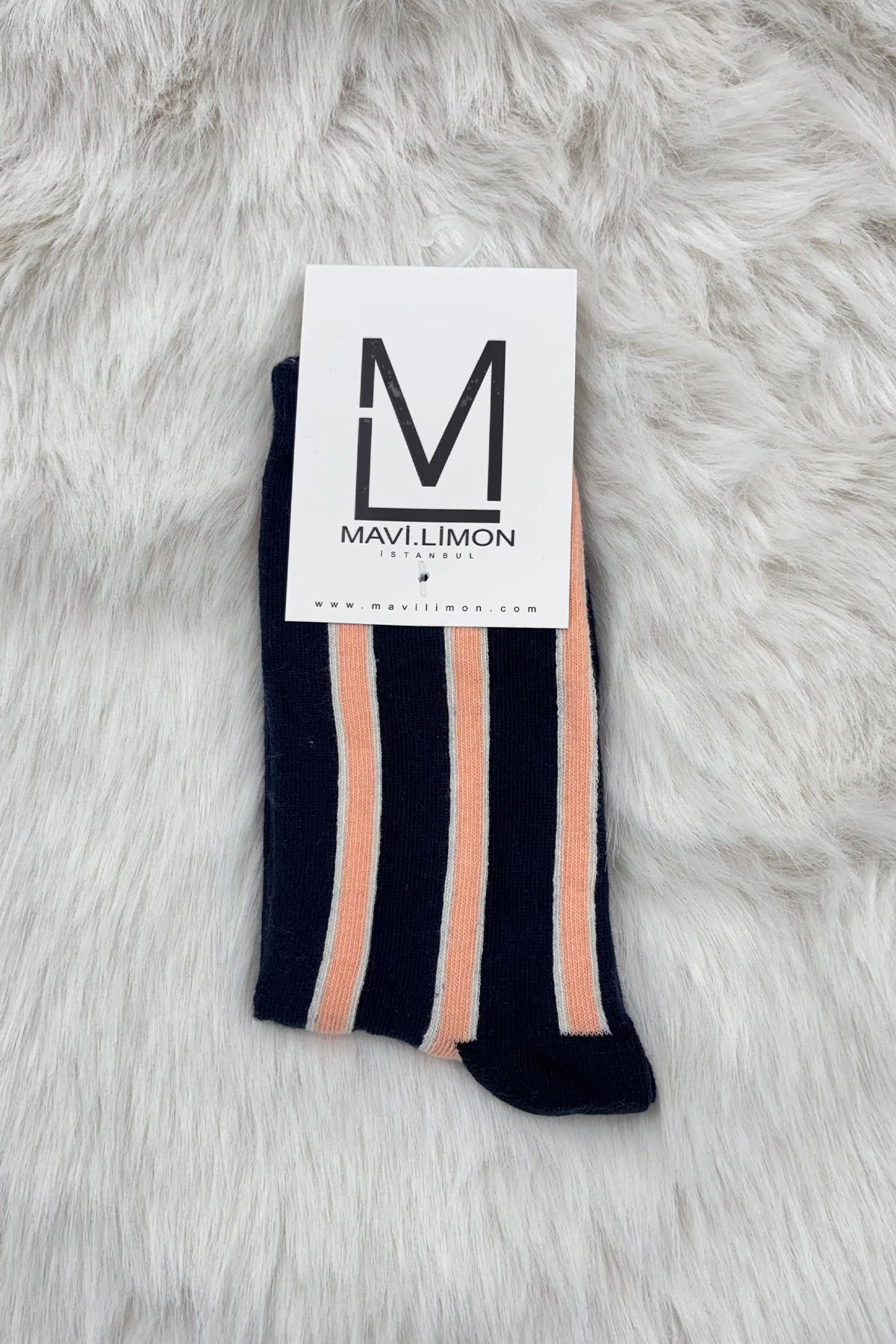 3'lü Çizgili Soket Çorap